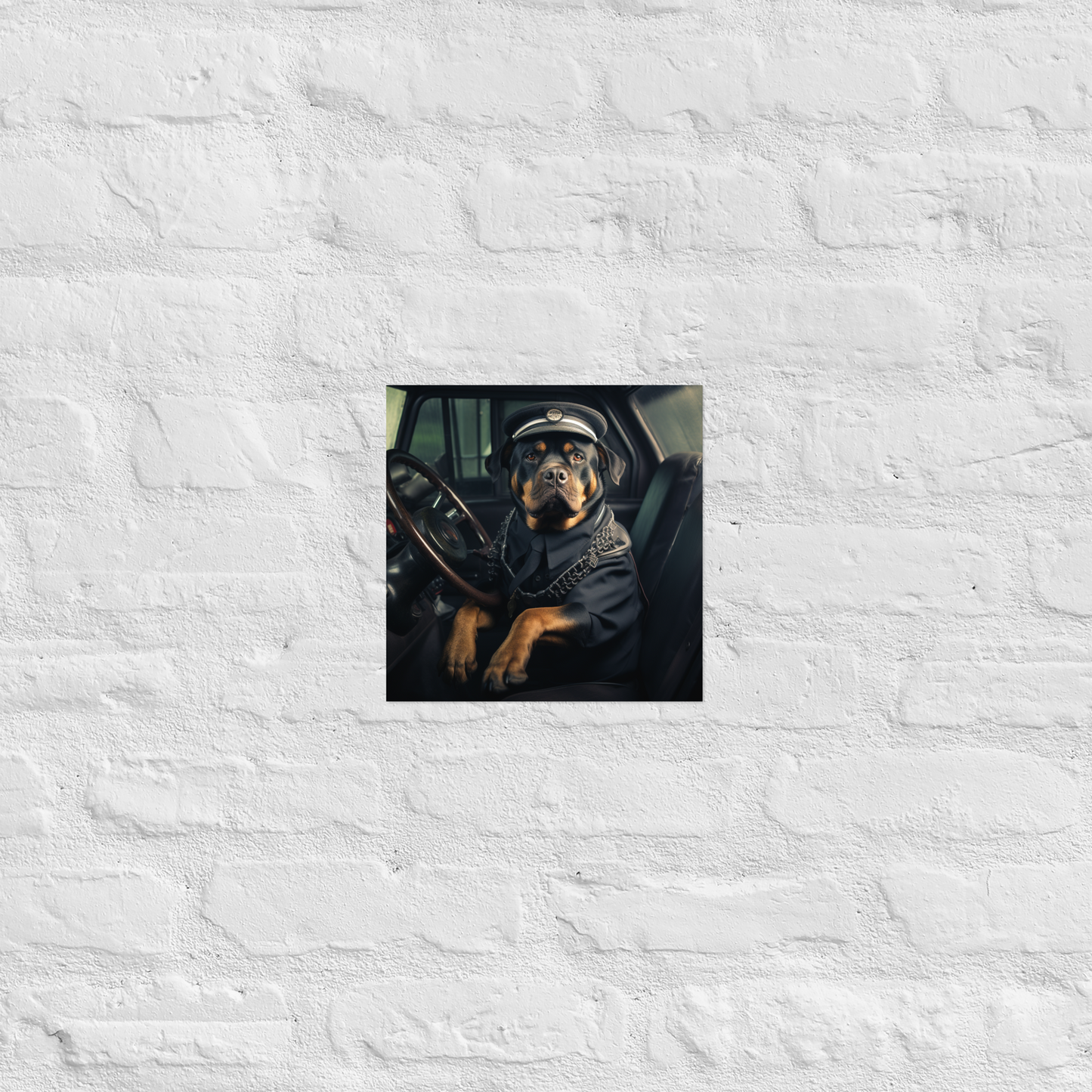 Rottweiler Bus Driver Poster