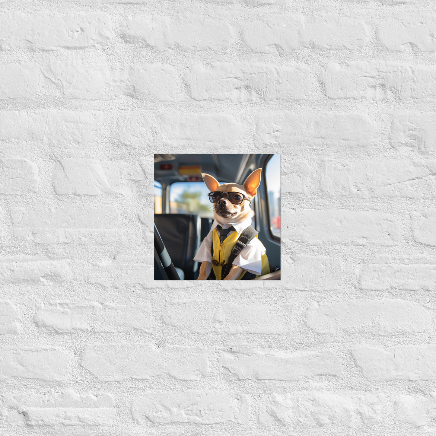 Chihuahua Bus Driver Poster