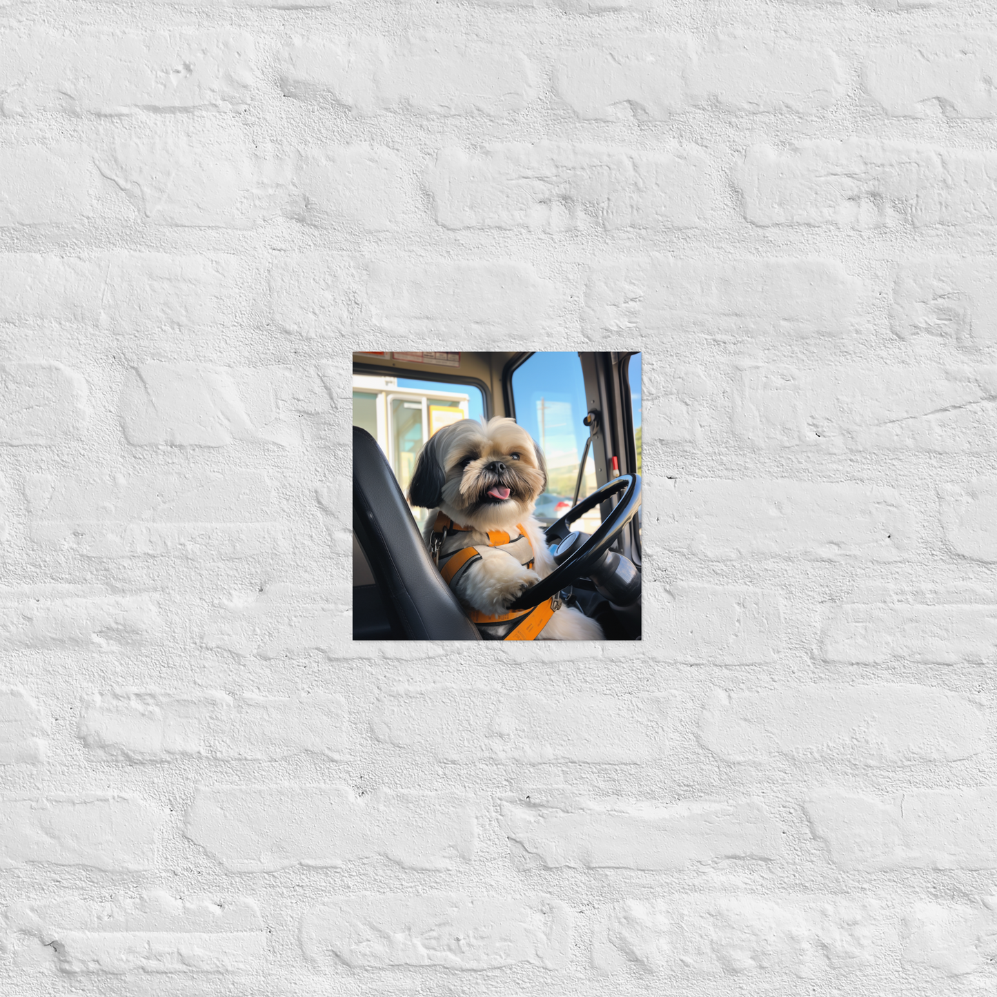 Shih Tzu Bus Driver Poster