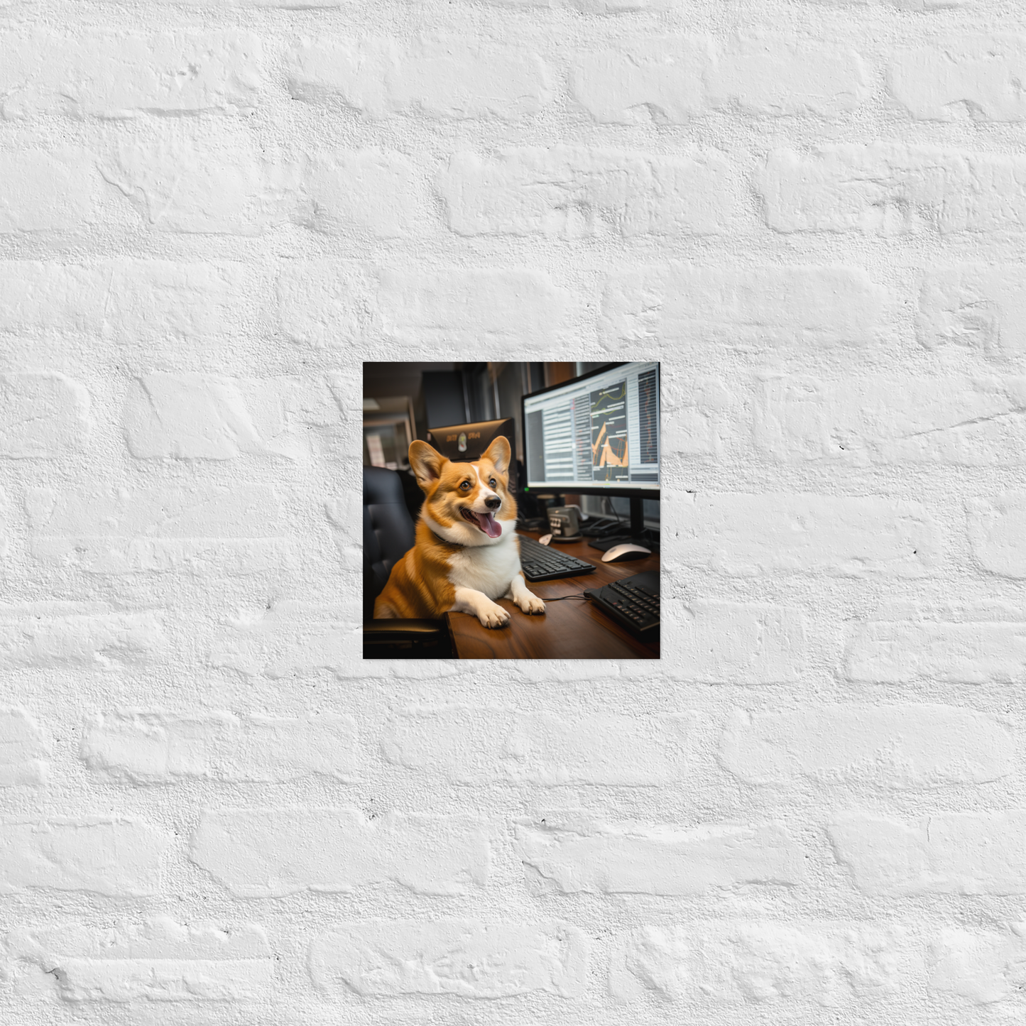 Pembroke Welsh Corgi Stock Trader Poster