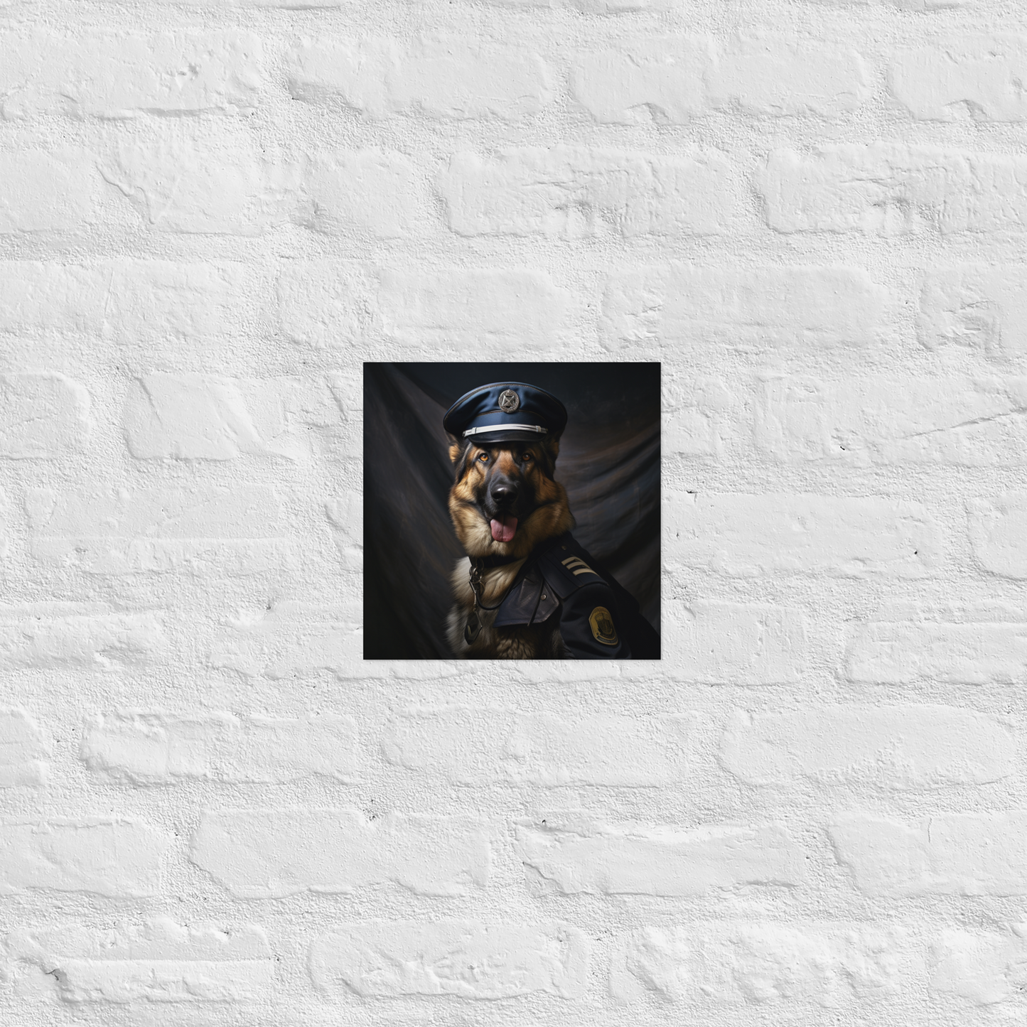 German Shepherd Air Force Officer Poster