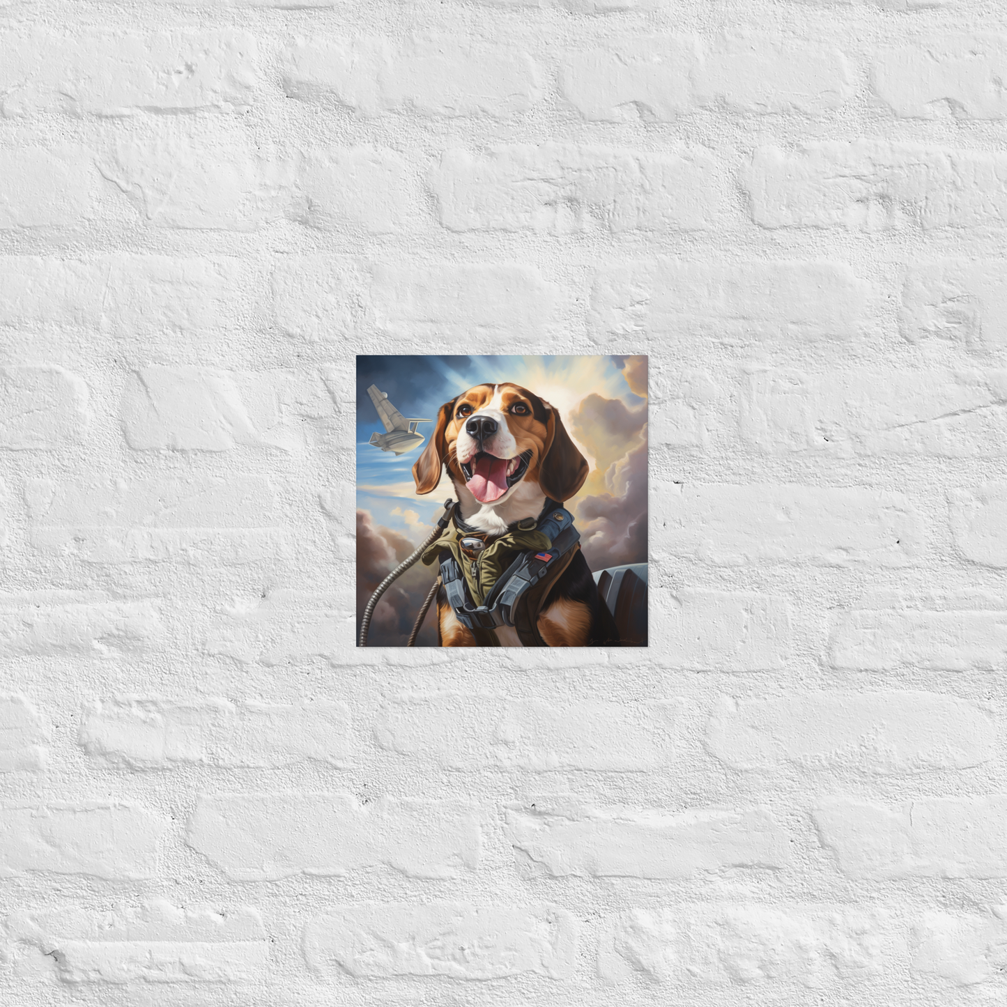 Beagle Air Force Officer Poster