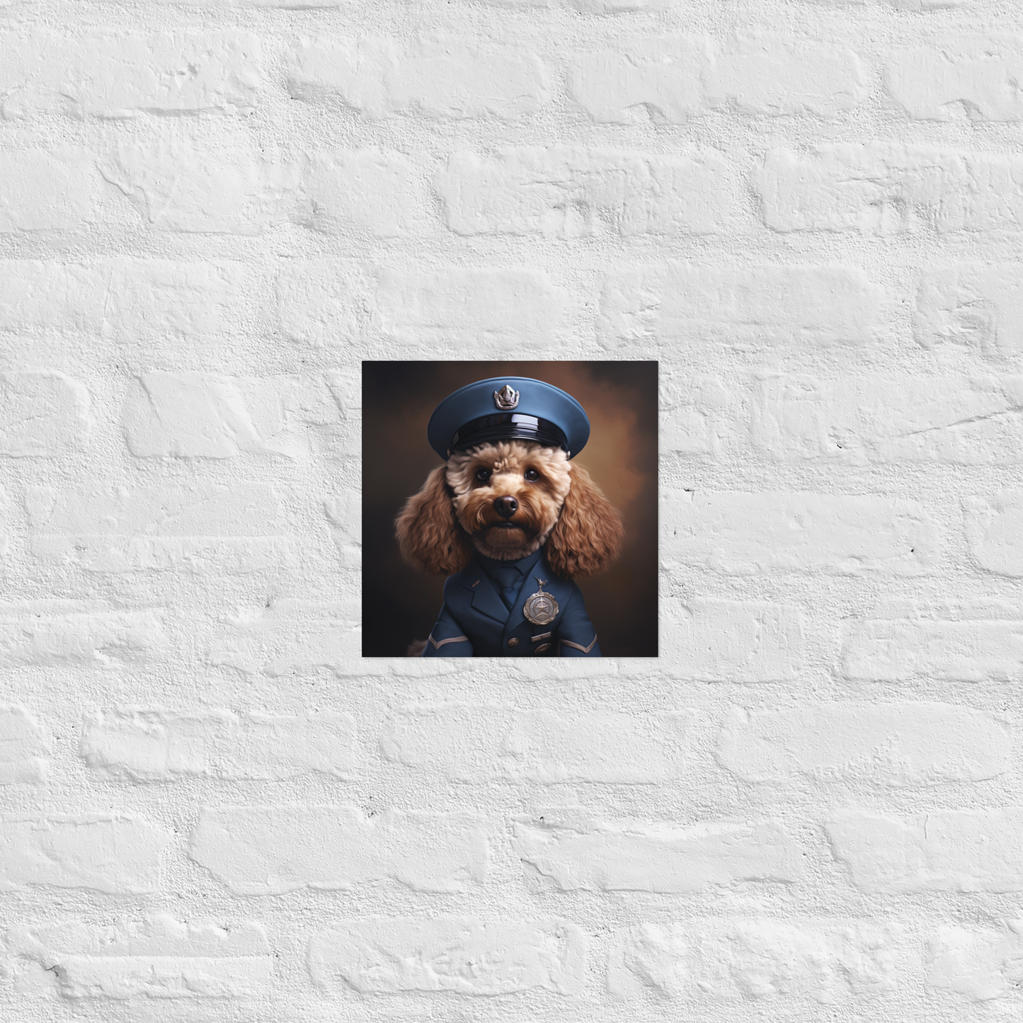 Poodle Air Force Officer Poster