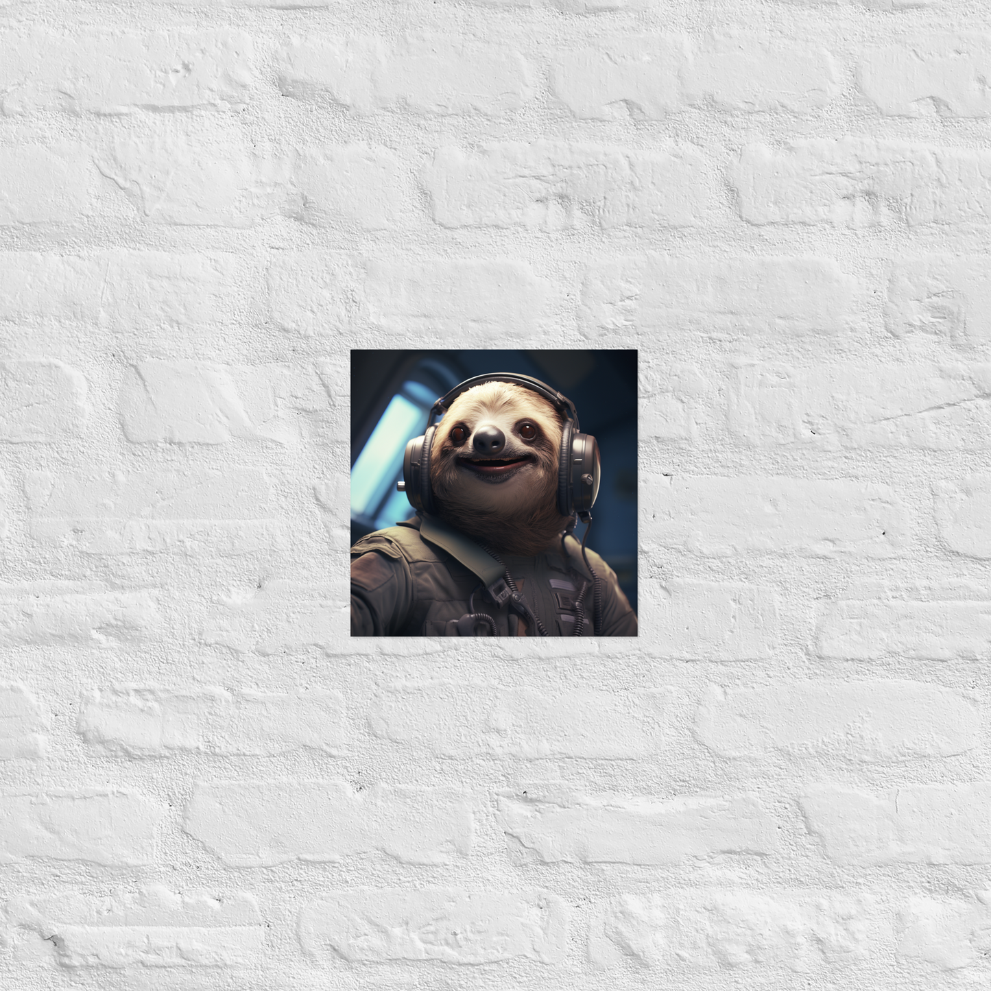 Sloth Air Force Officer Poster