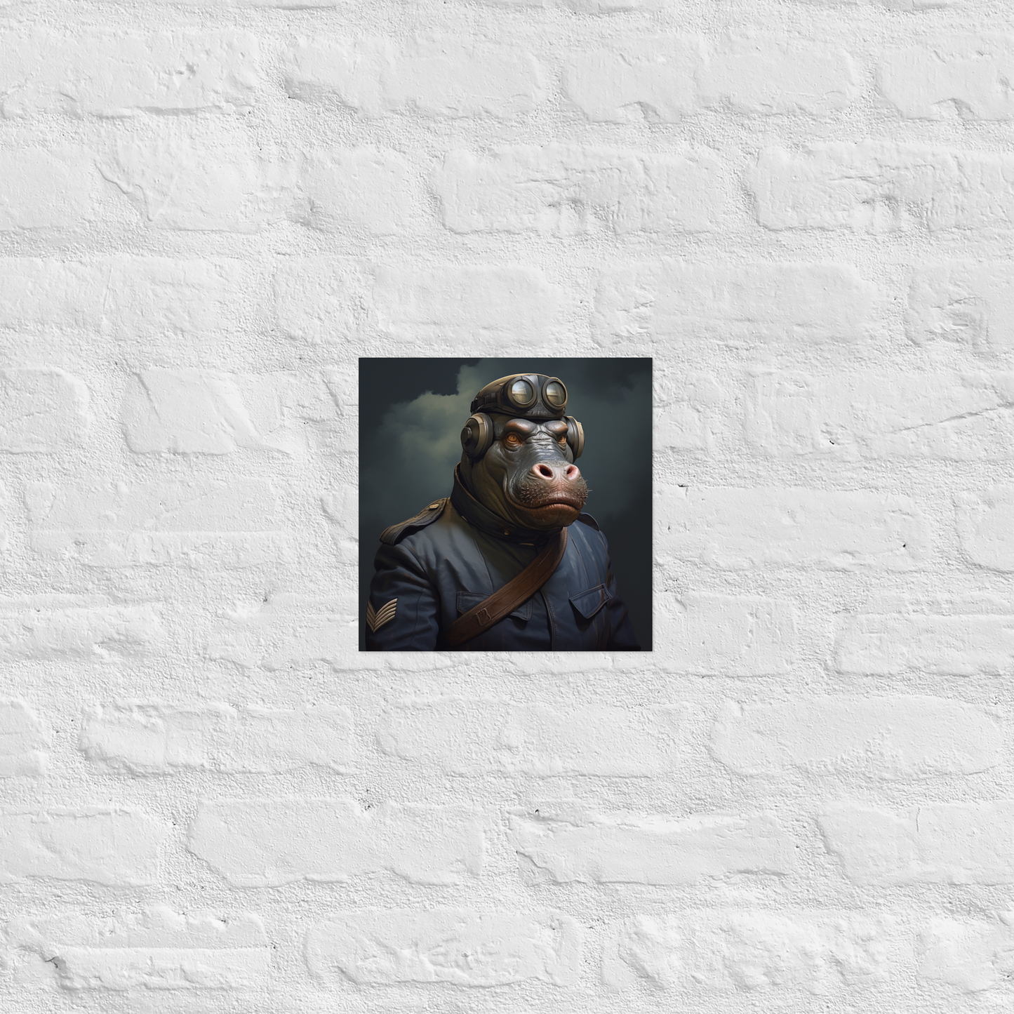 Hippo Air Force Officer Poster