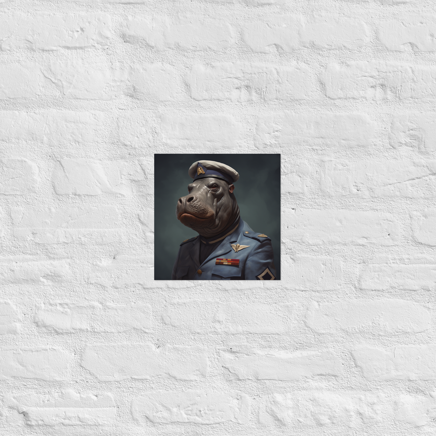 Hippo Air Force Officer Poster