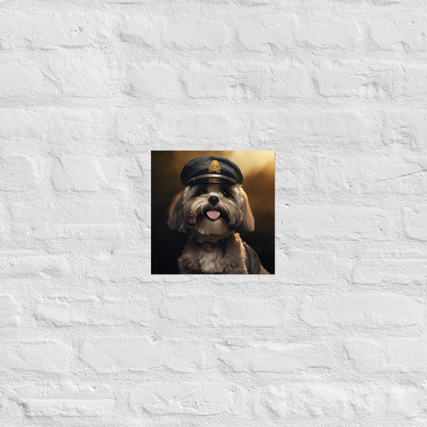 Shih Tzu Airline Pilot Poster