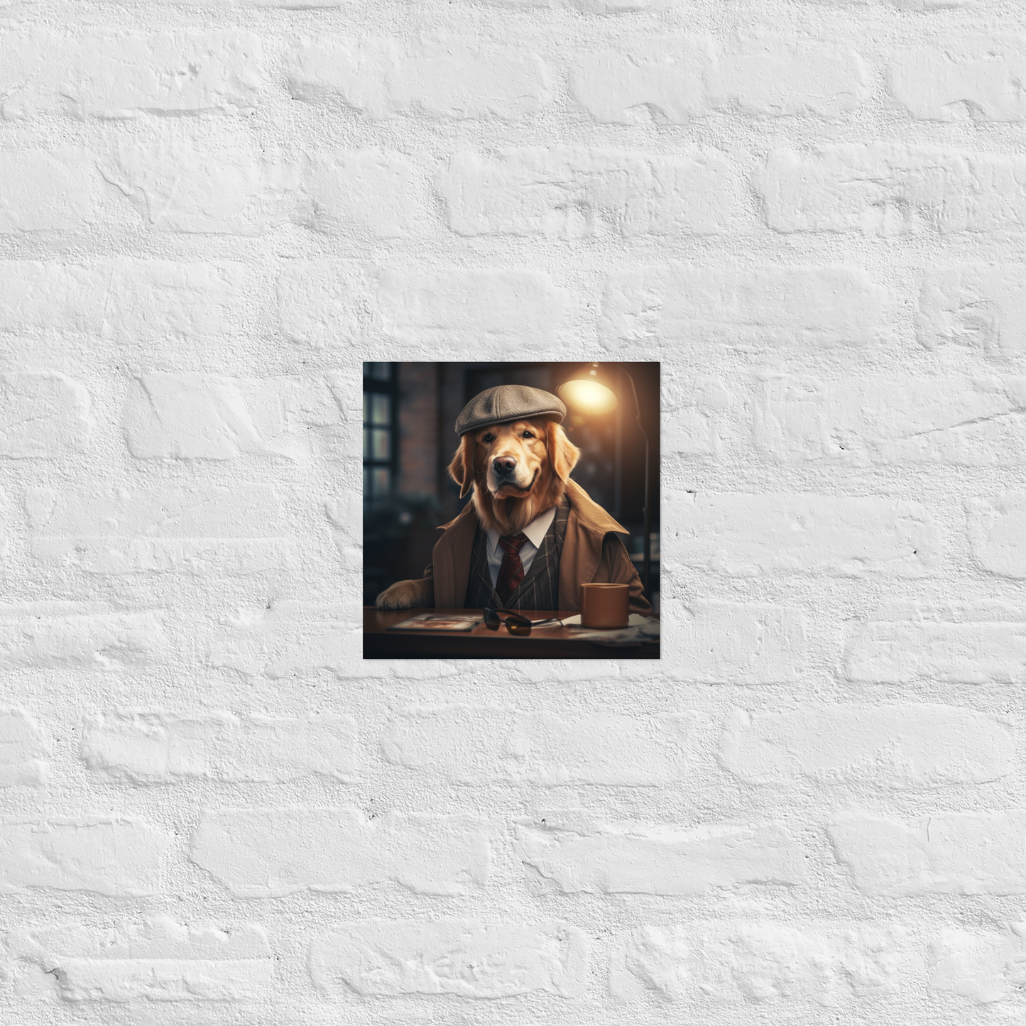 Golden Retriever Detective Poster