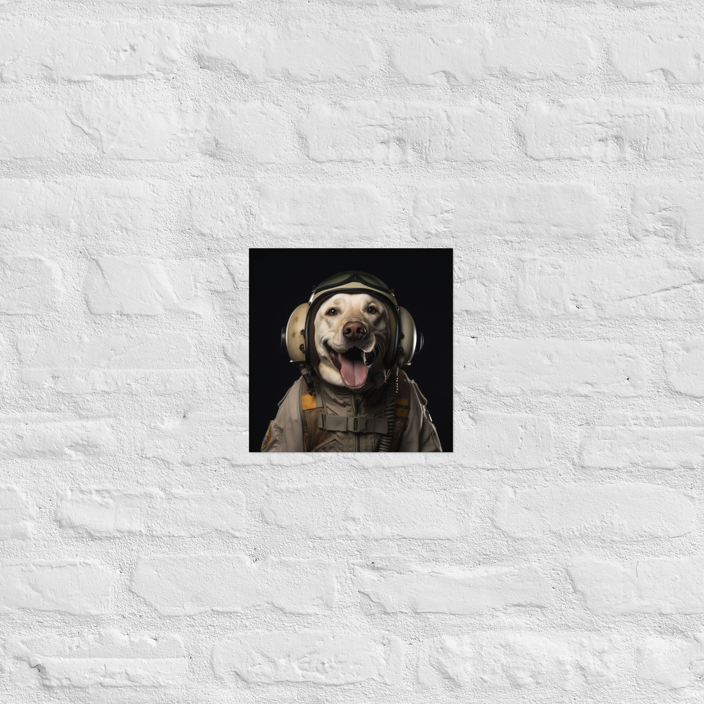 Labrador Retriever Military Person Poster