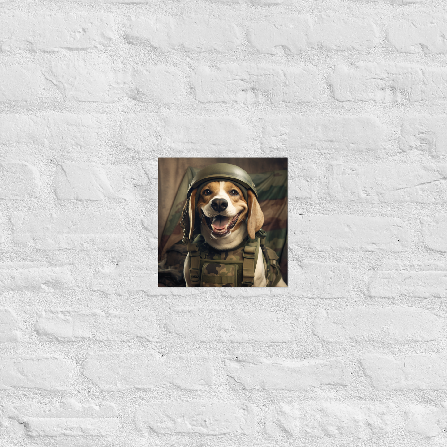 Beagle Military Person Poster