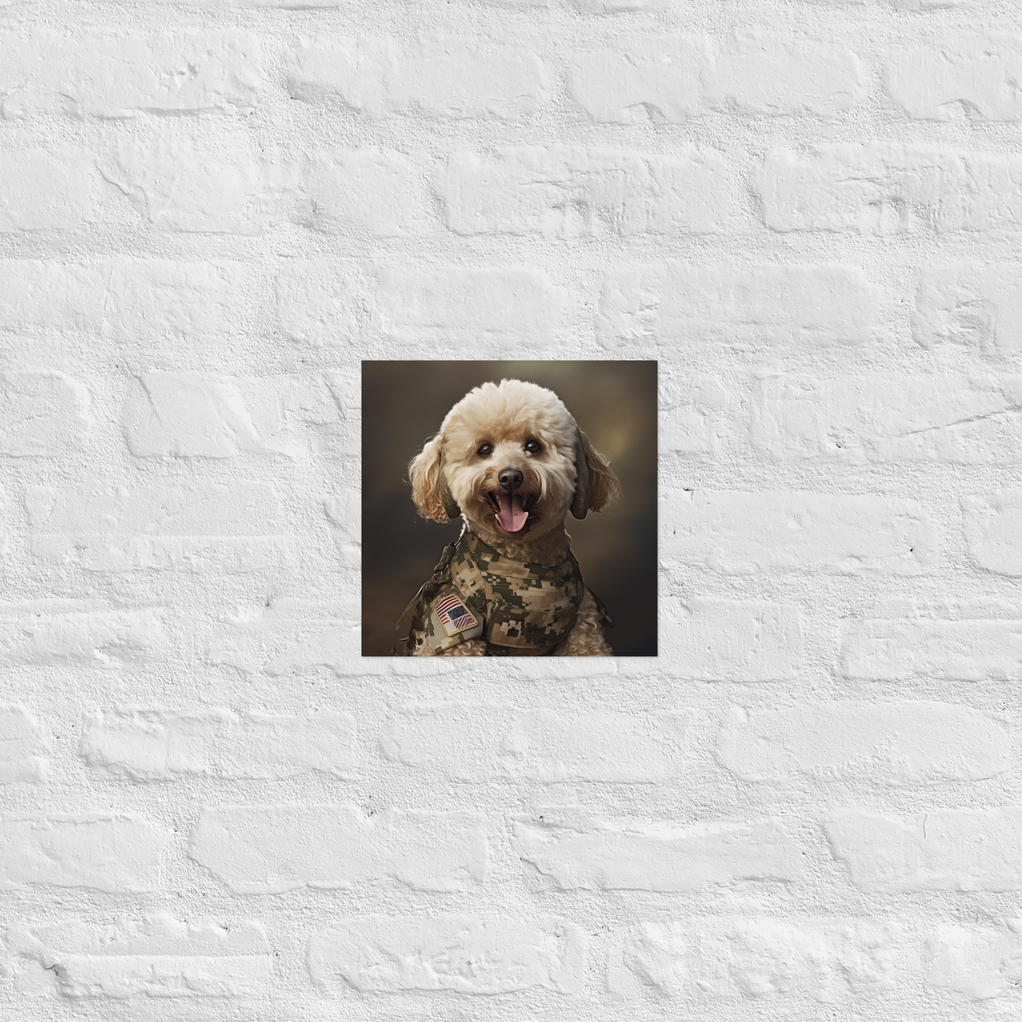 Poodle Military Person Poster