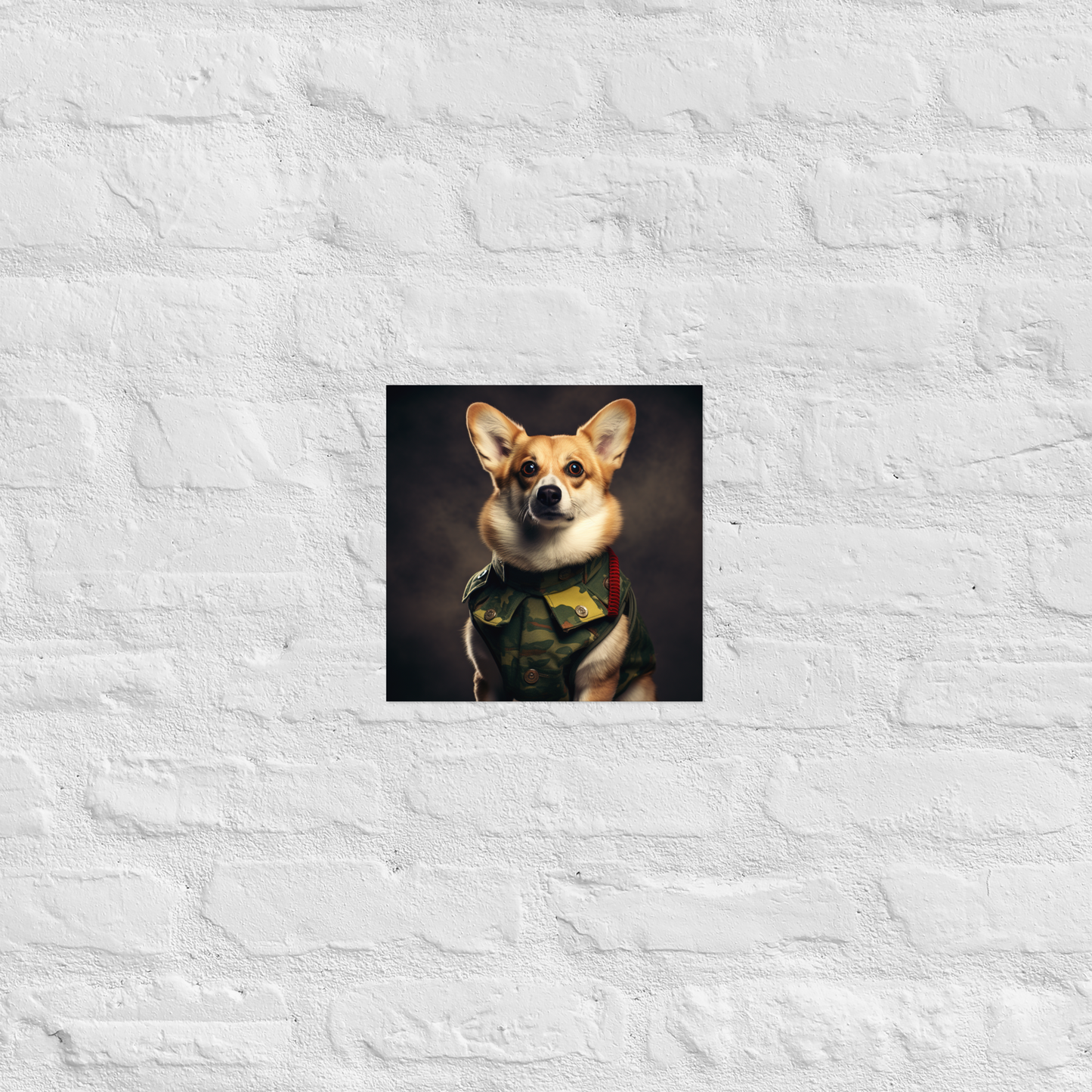 Pembroke Welsh Corgi Military Person Poster