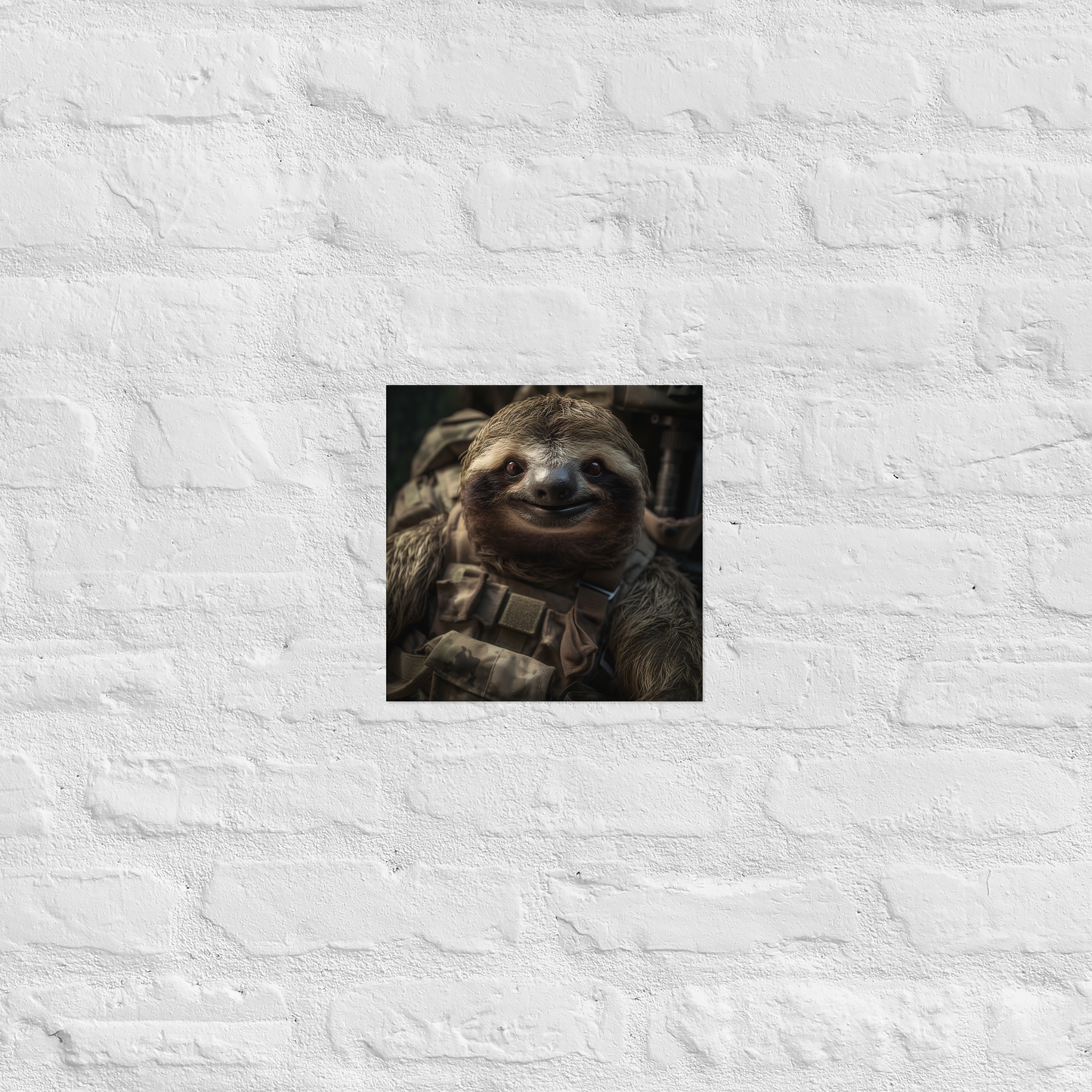 Sloth Military Person Poster