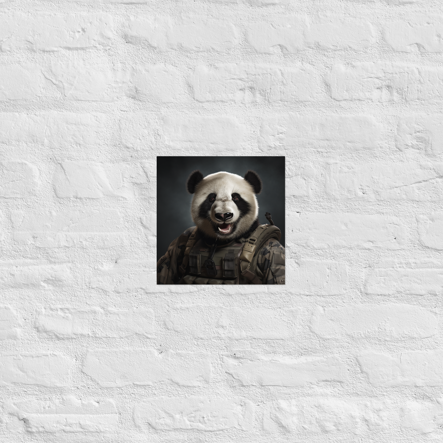 Panda Military Person Poster