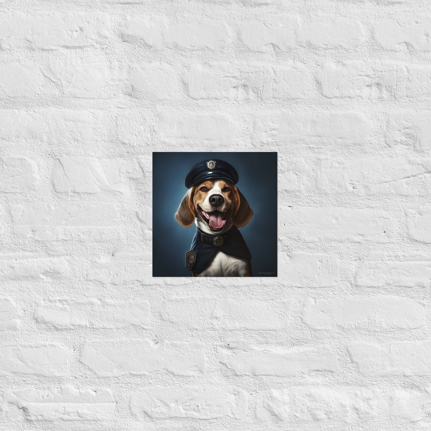 Beagle Police Officer Poster