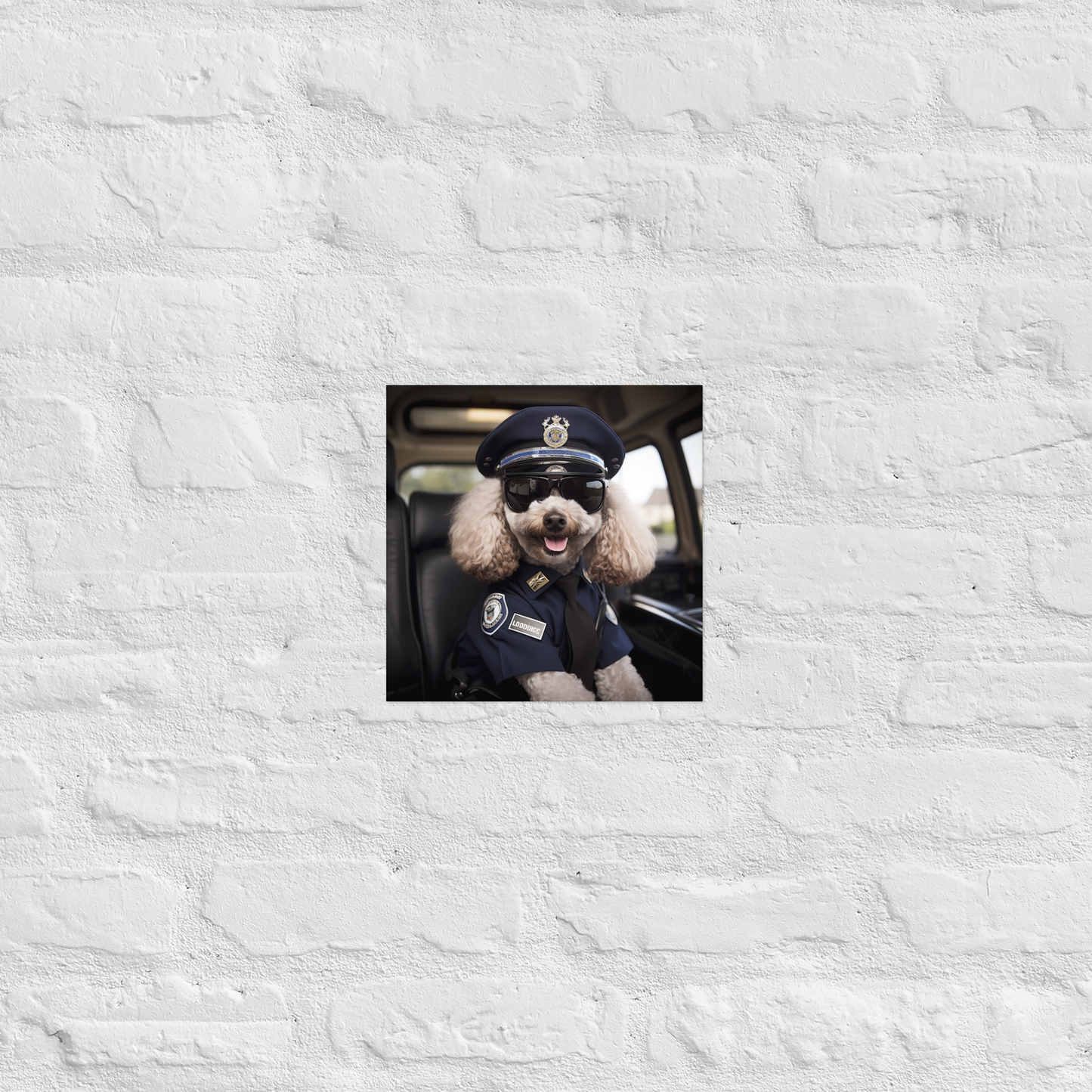 Poodle Police Officer Poster