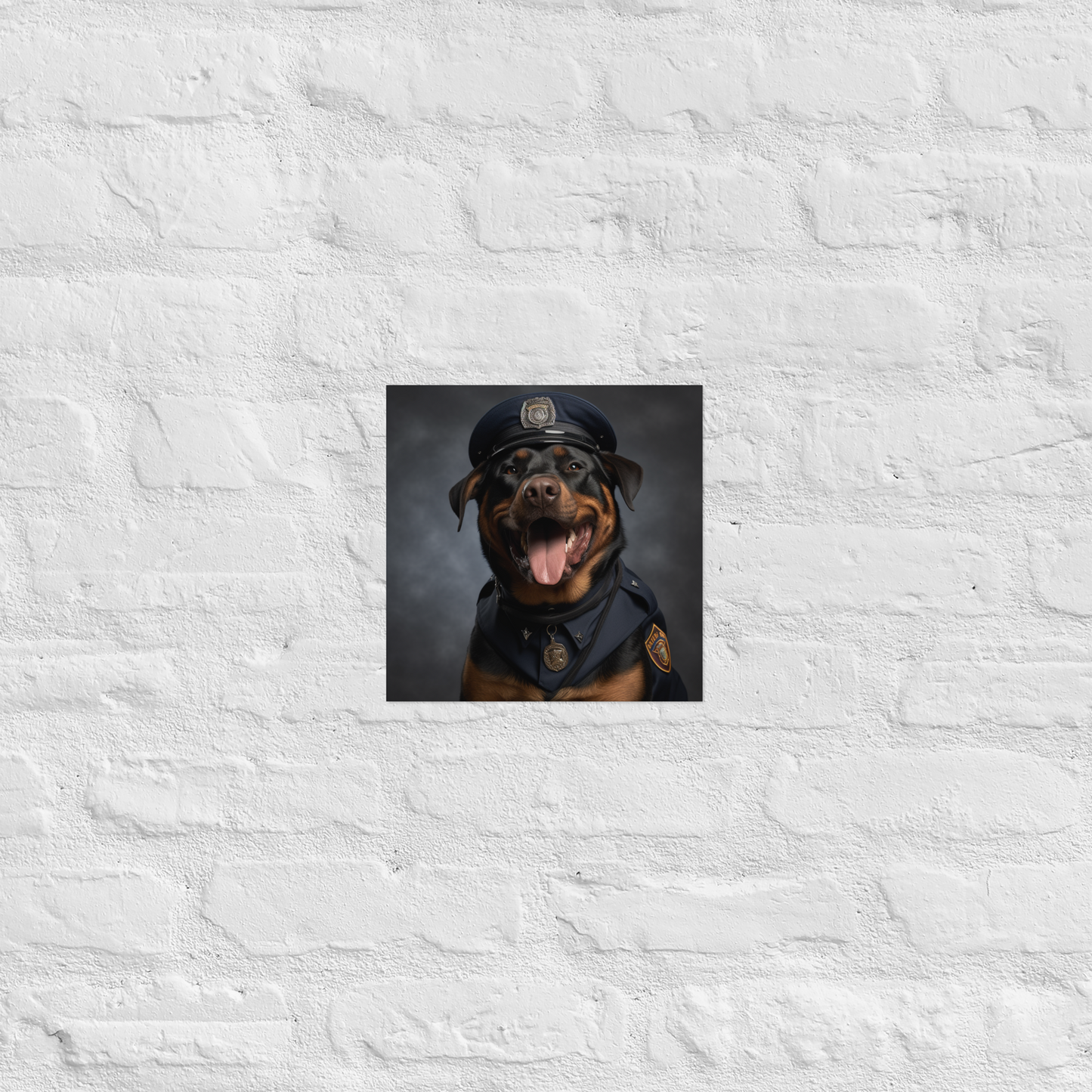 Rottweiler Police Officer Poster