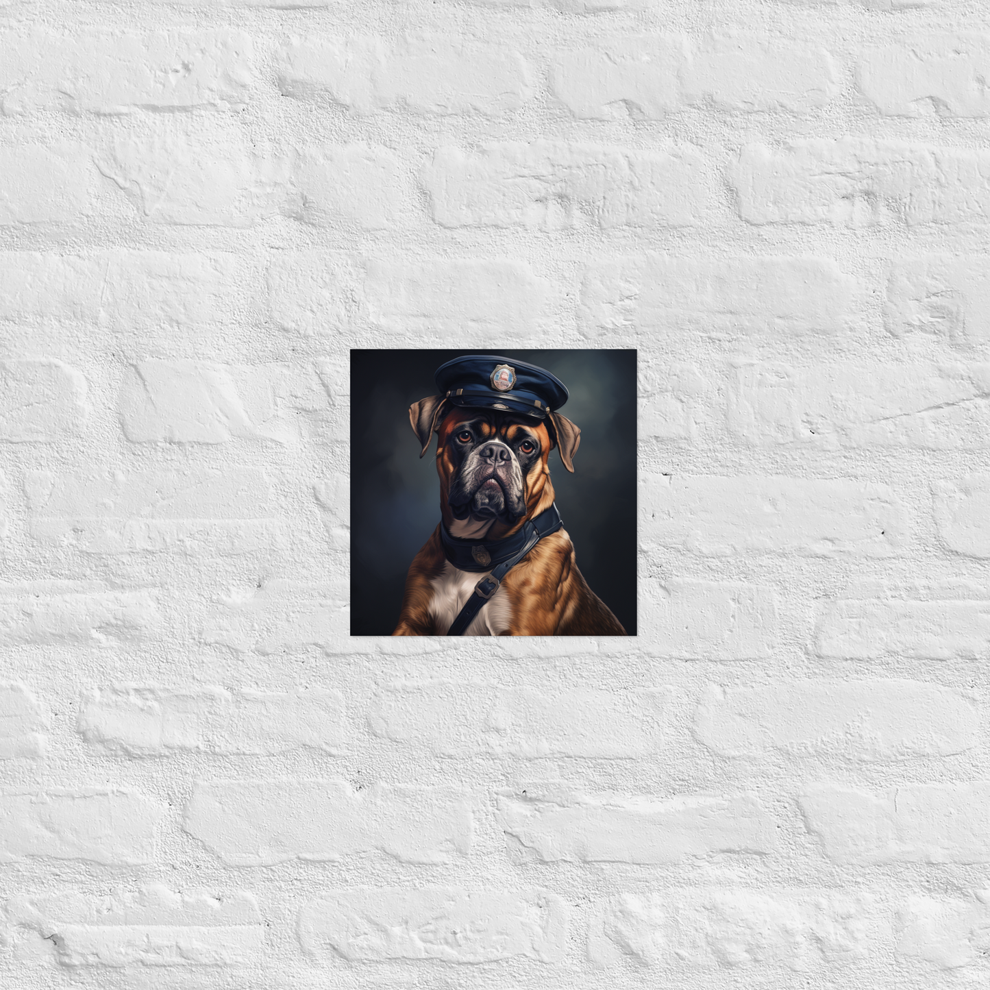 Boxer Police Officer Poster