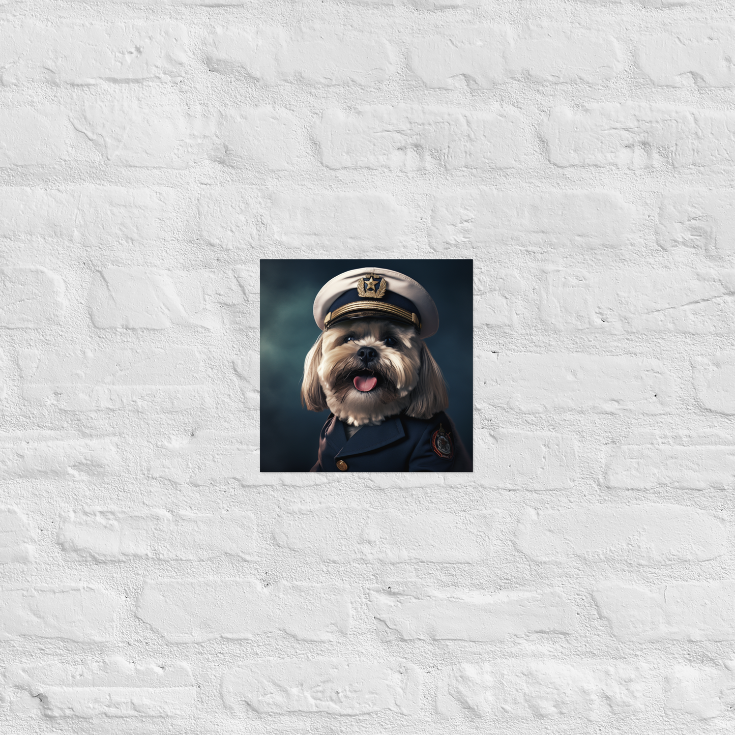 Shih Tzu Police Officer Poster