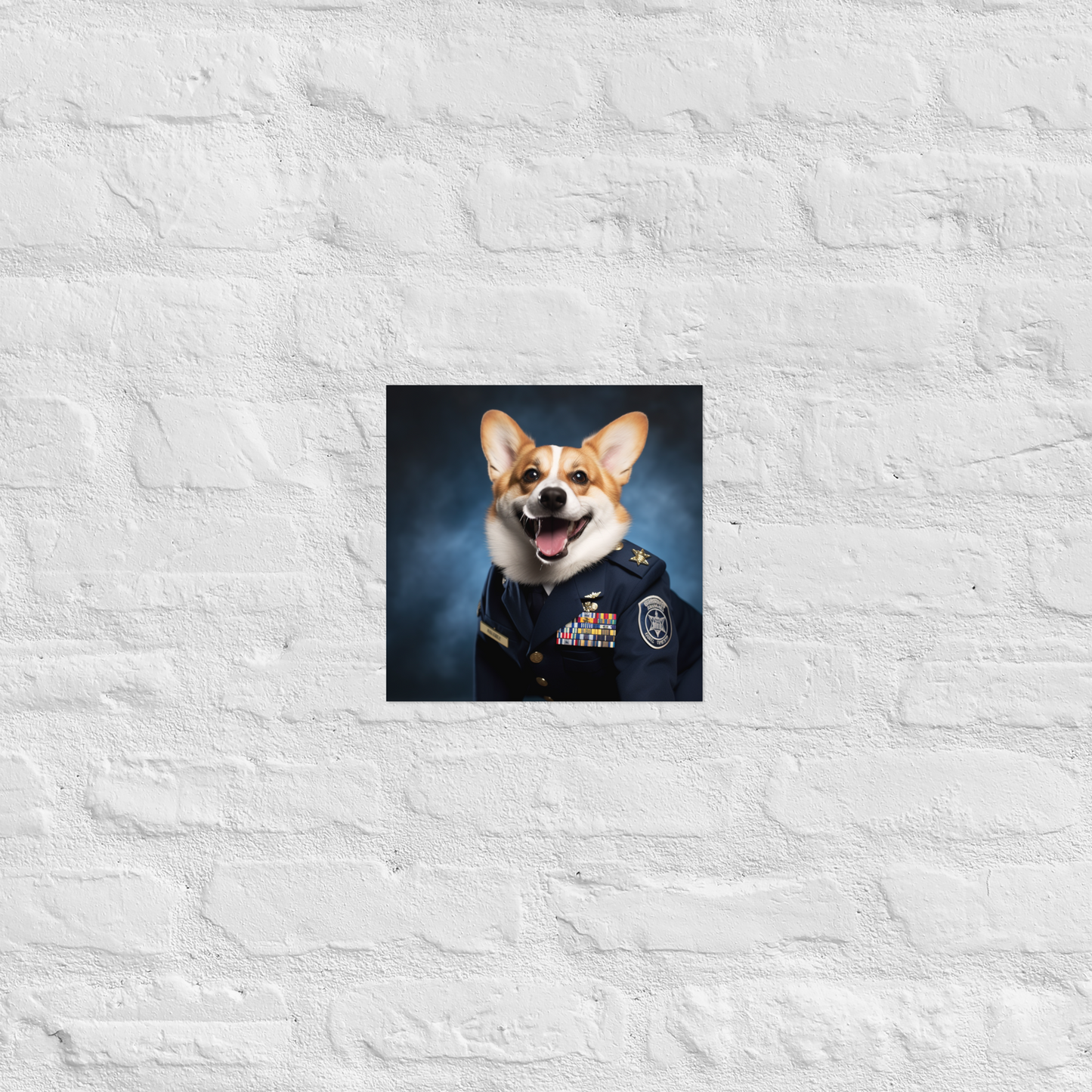 Pembroke Welsh Corgi Police Officer Poster