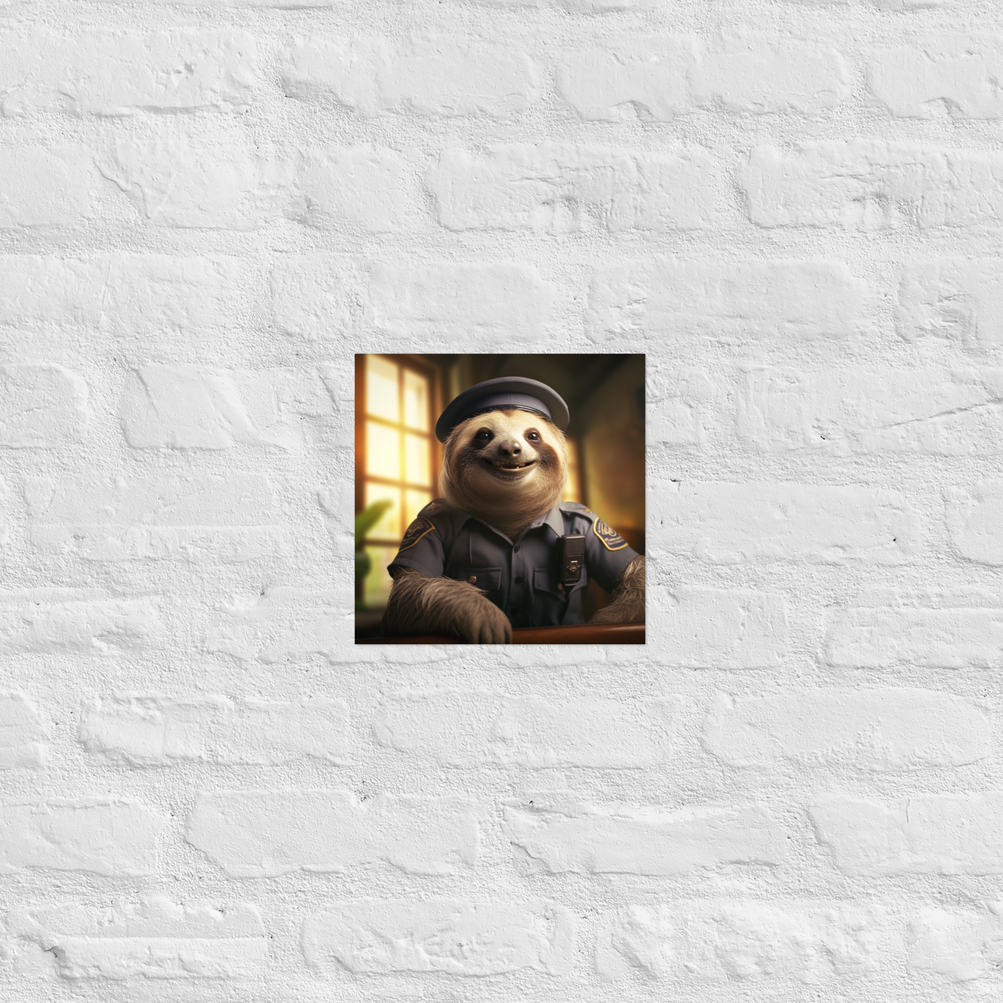 Sloth Police Officer Poster