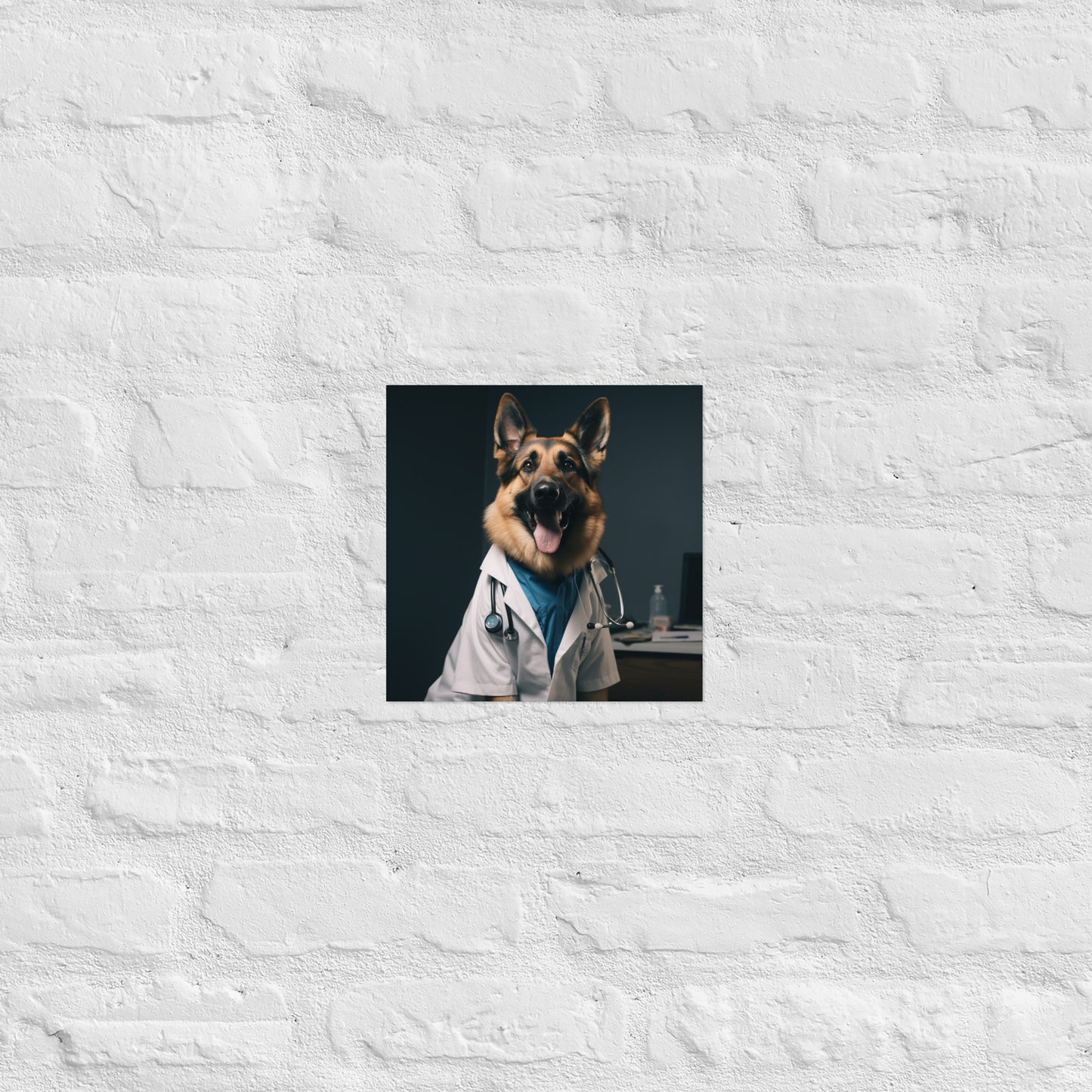 German Shepherd Doctor Poster