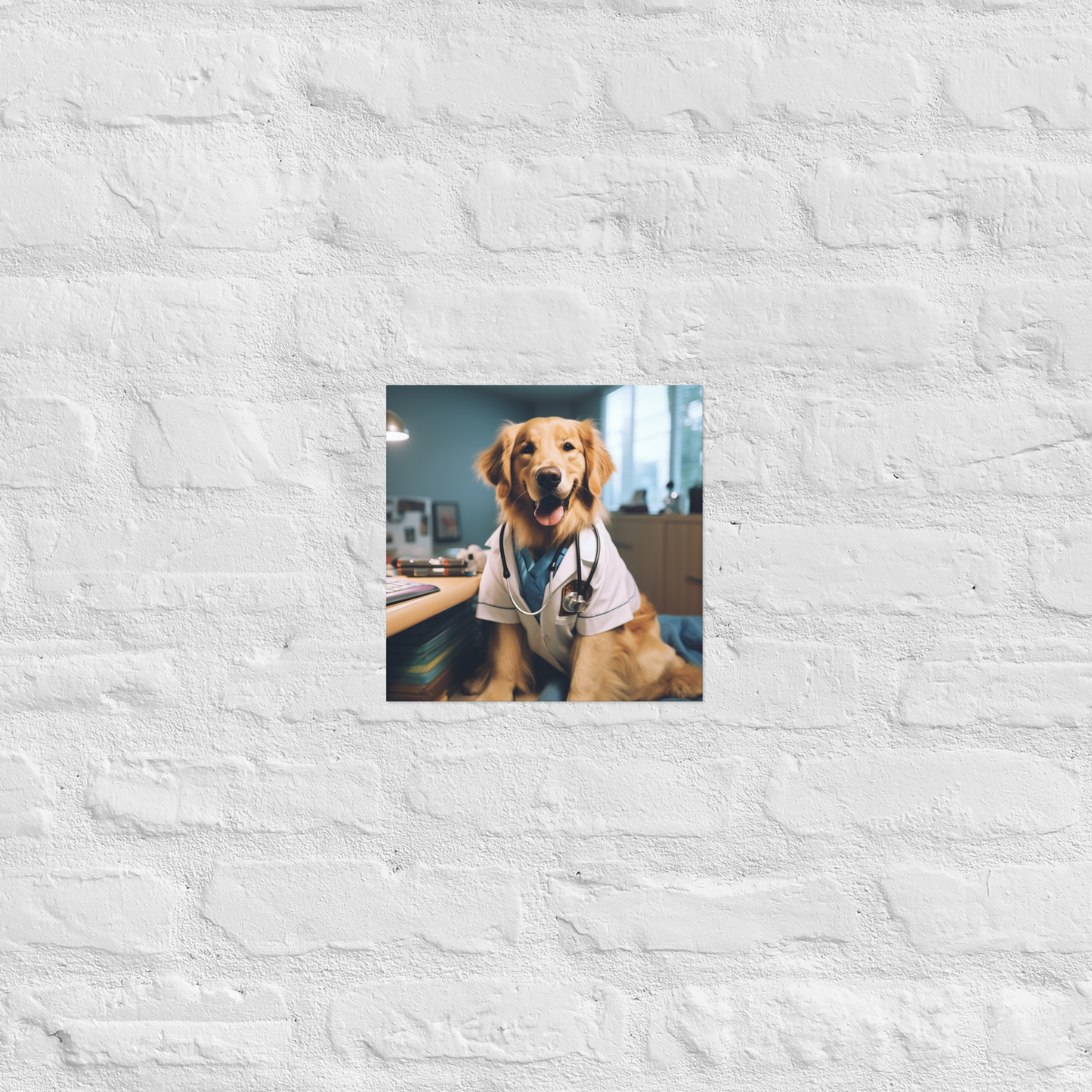 Golden Retriever Doctor Poster