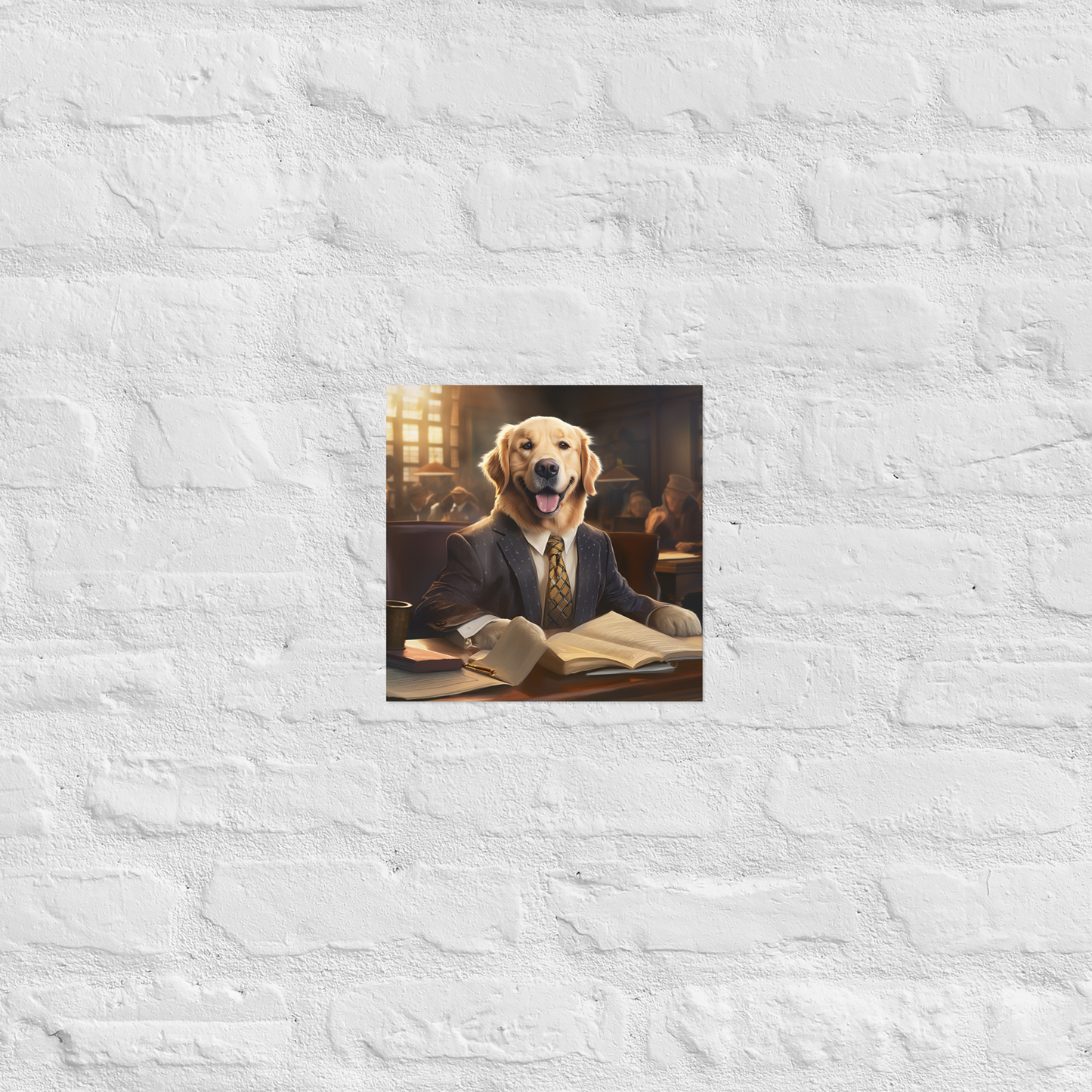 Golden Retriever Lawyer Poster