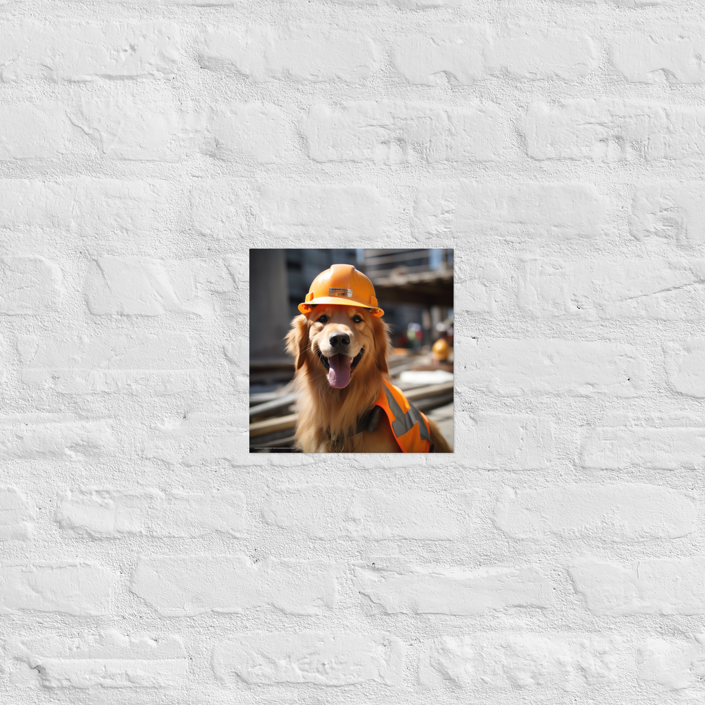 Golden Retriever Engineer Poster