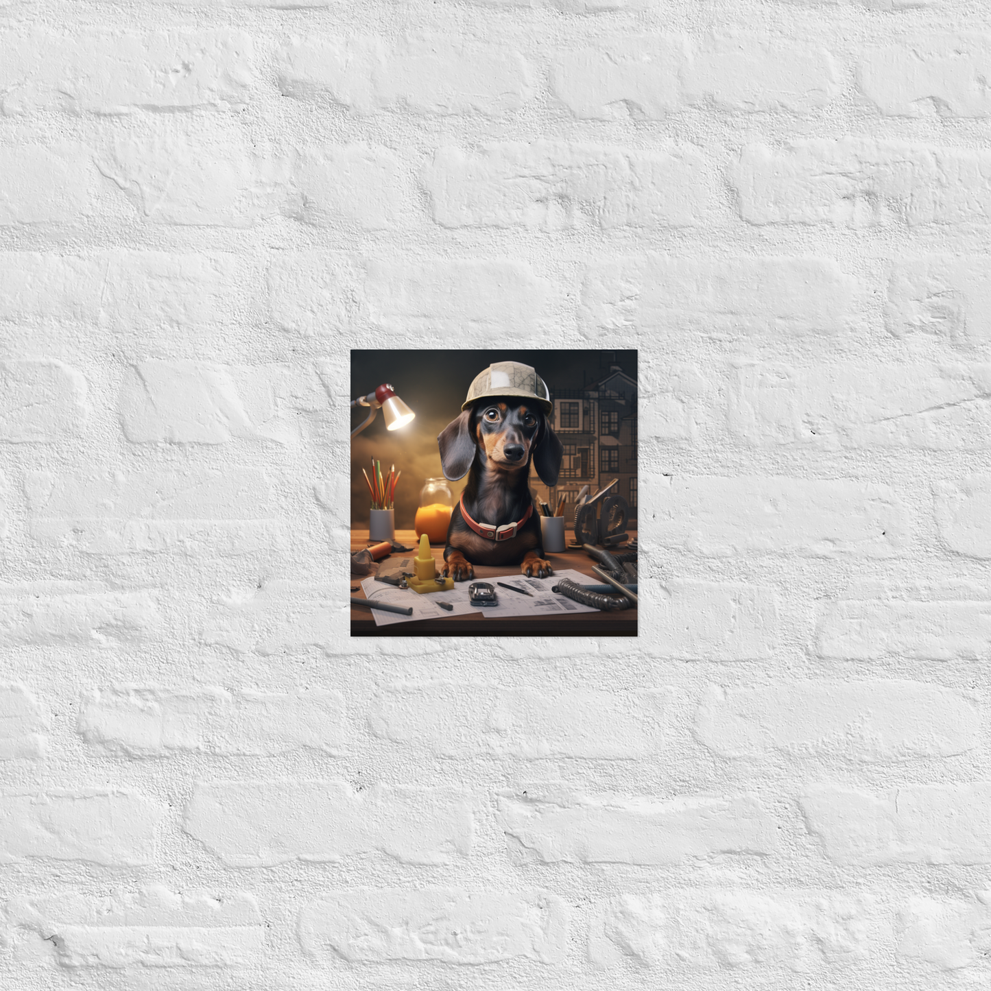 Dachshund Engineer Poster