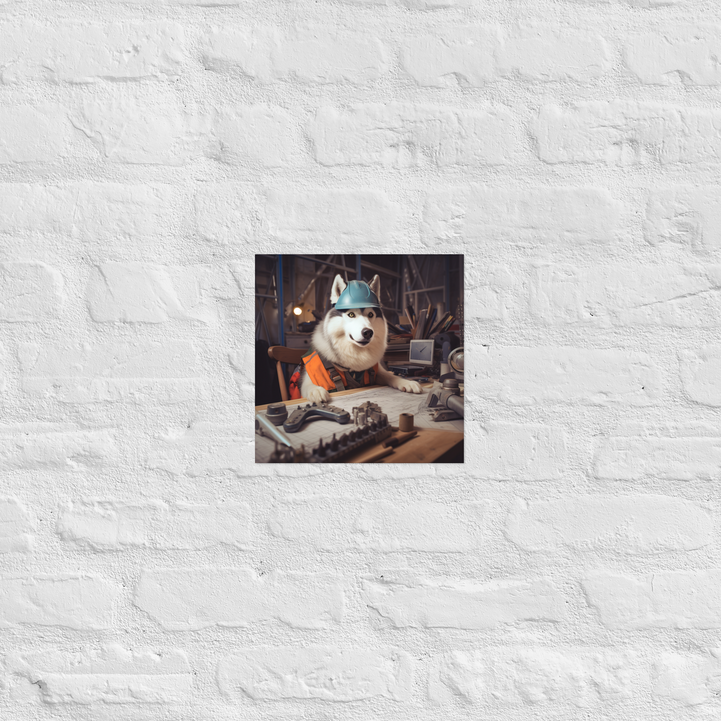 Siberian Husky Engineer Poster