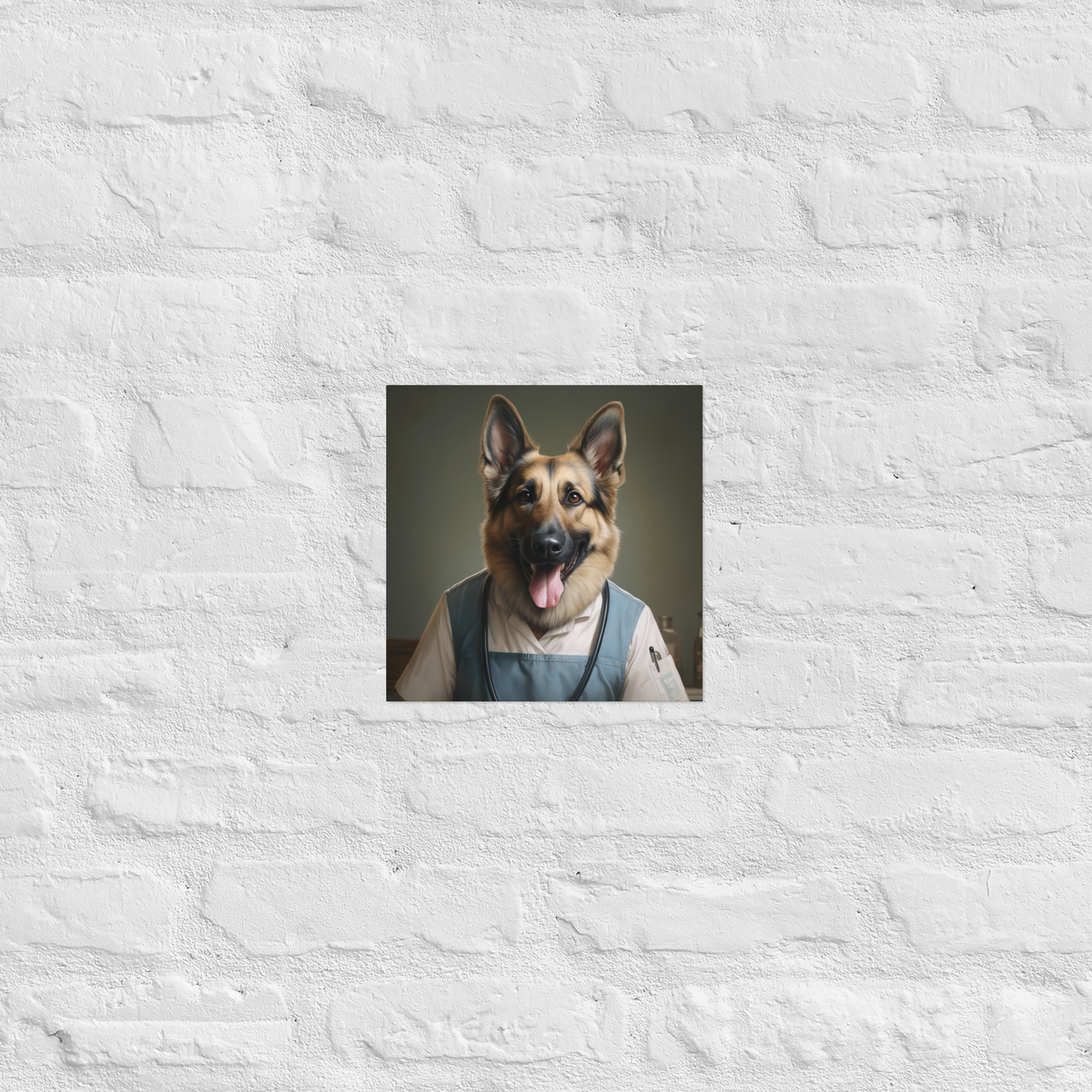 German Shepherd Nurse Poster