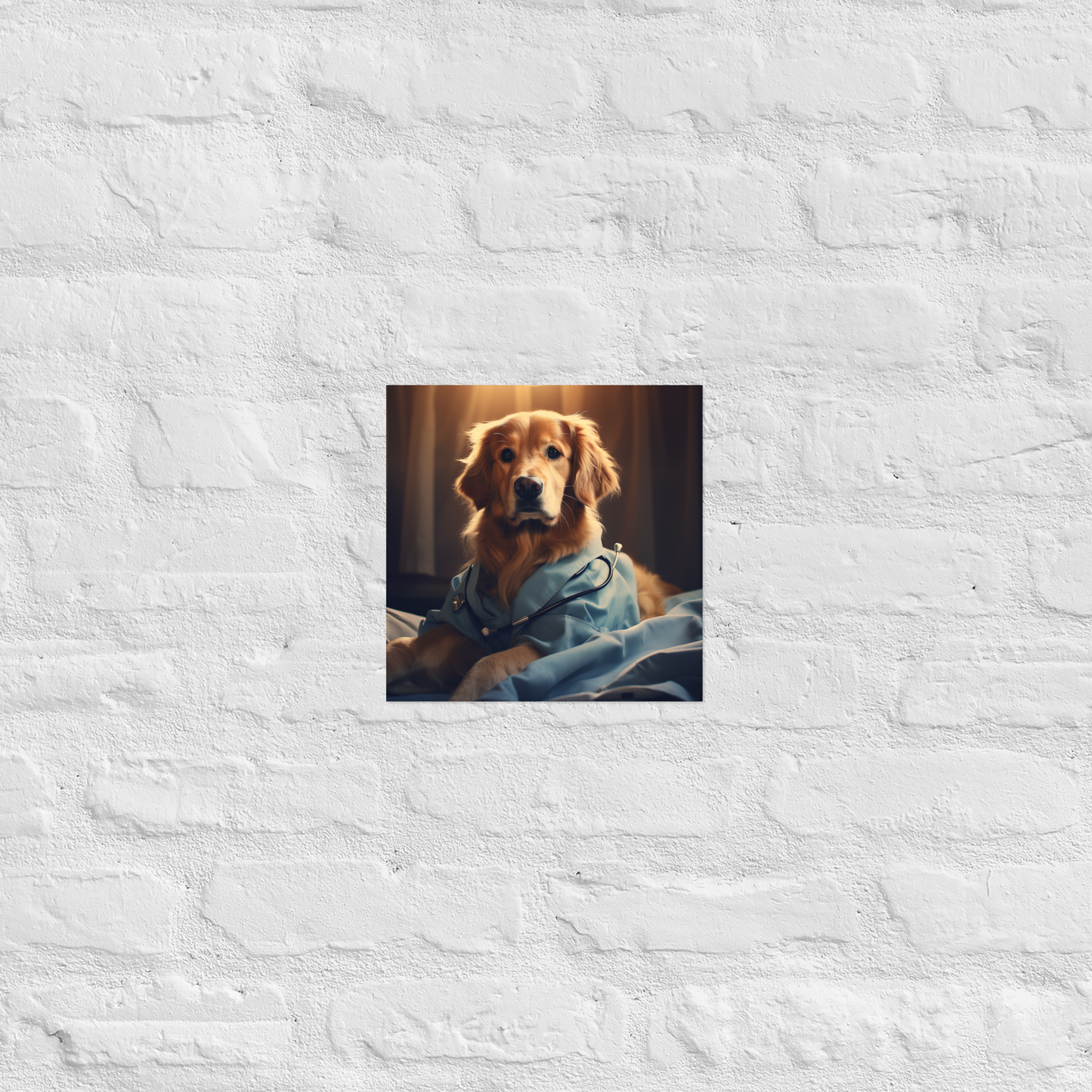 Golden Retriever Nurse Poster