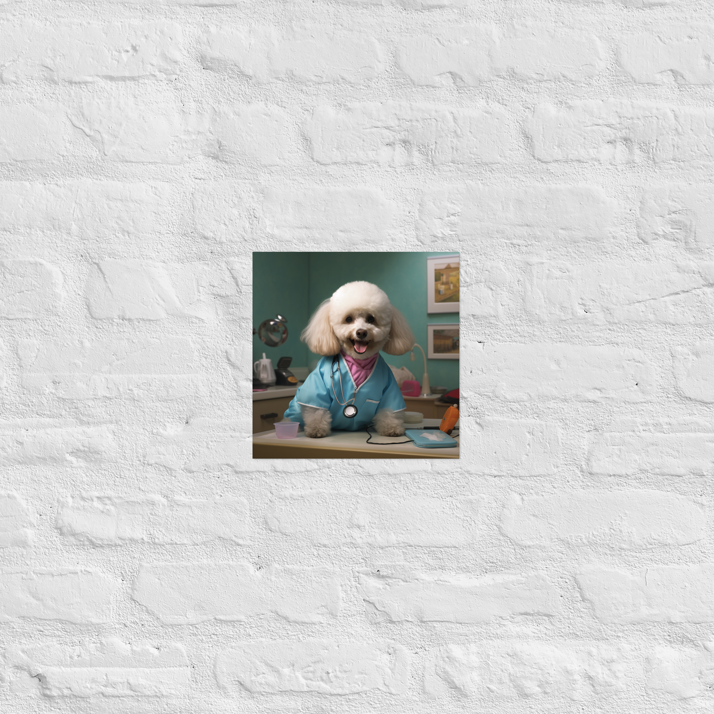 Poodle Nurse Poster