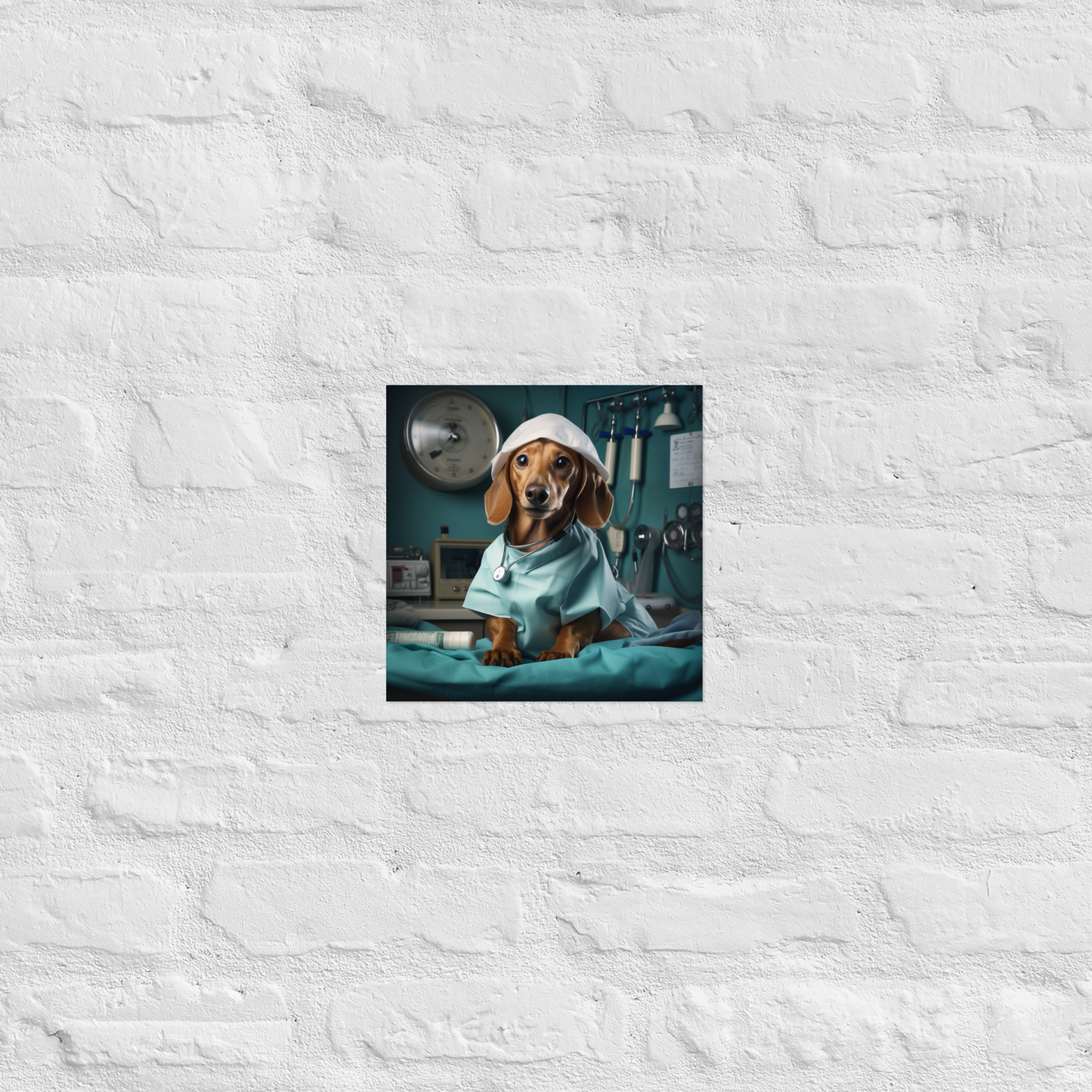 Dachshund Nurse Poster