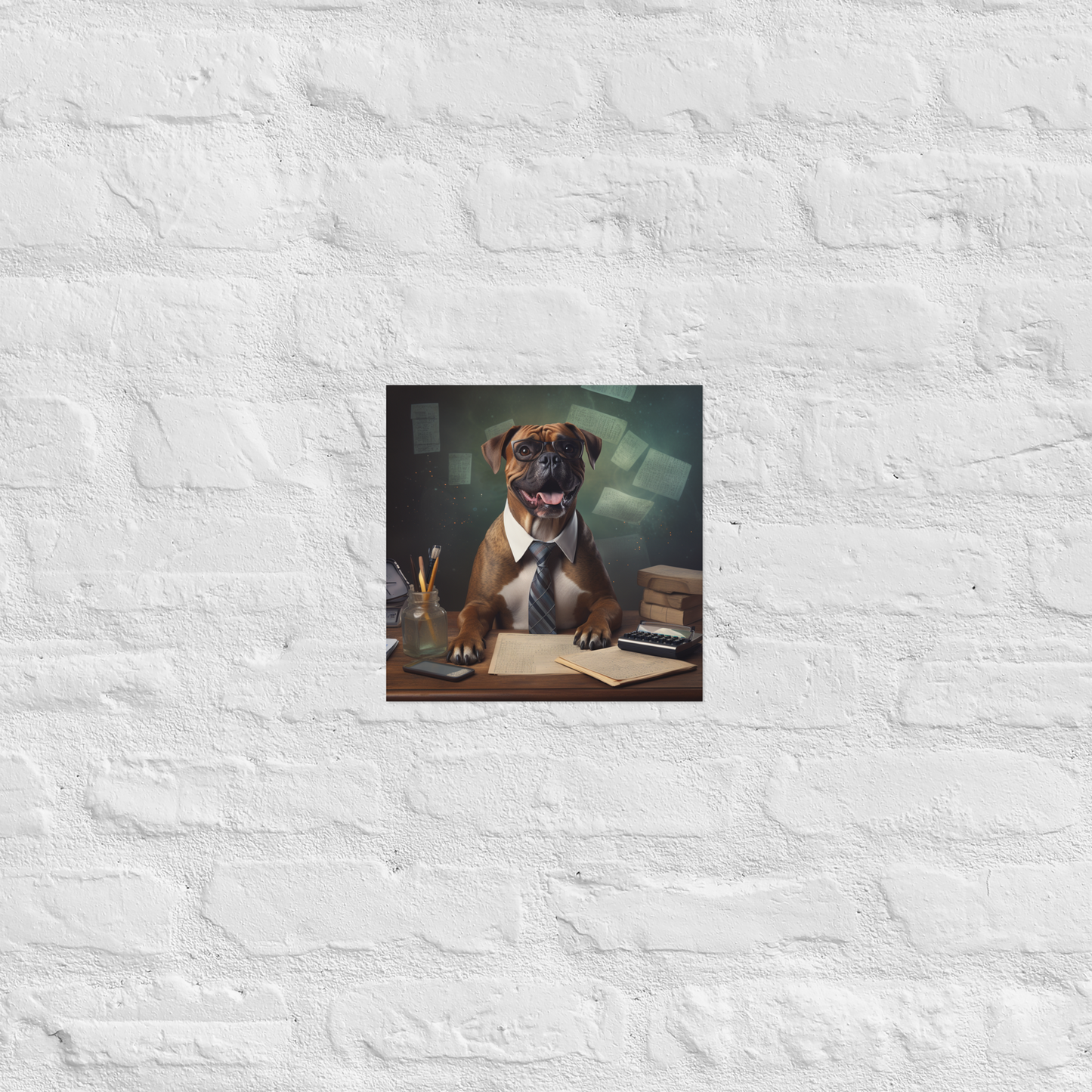 Boxer Accountant Poster