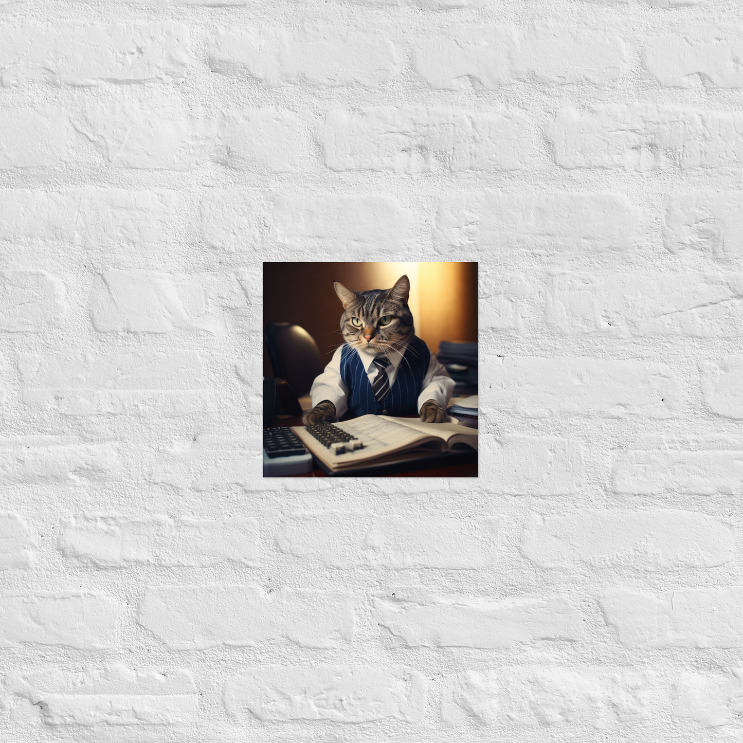 Domestic Shorthair Accountant Poster