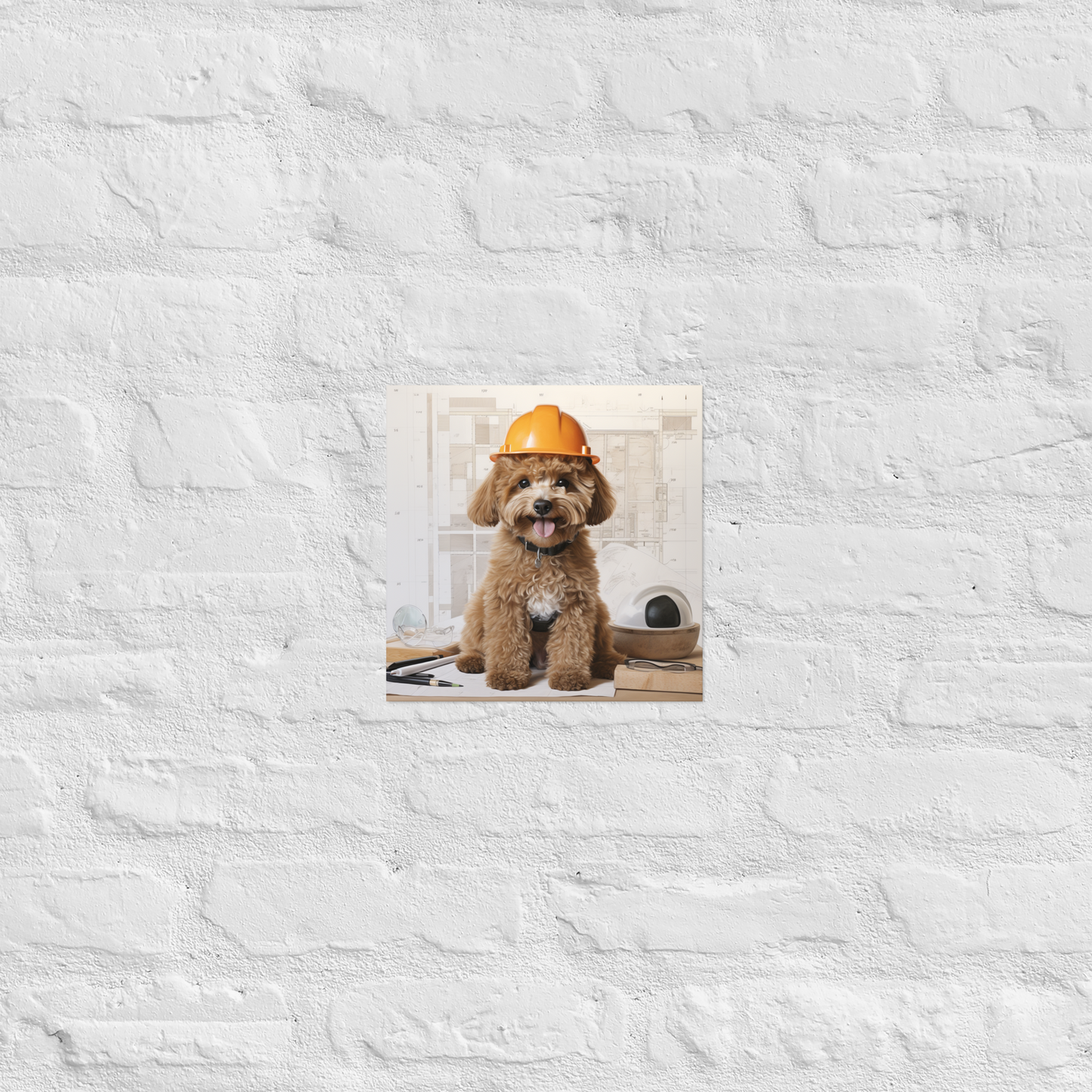 Poodle Architect Poster