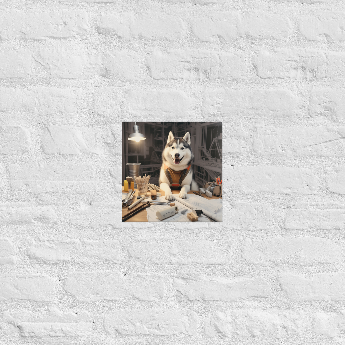 Siberian Husky Architect Poster