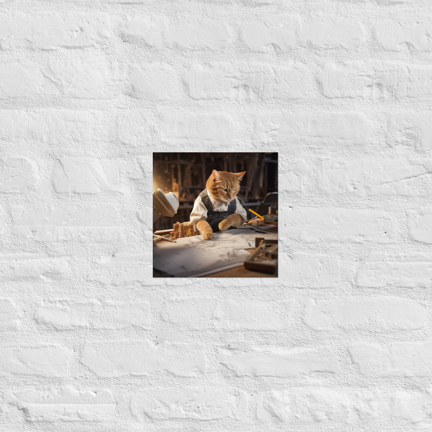 Domestic Shorthair Architect Poster