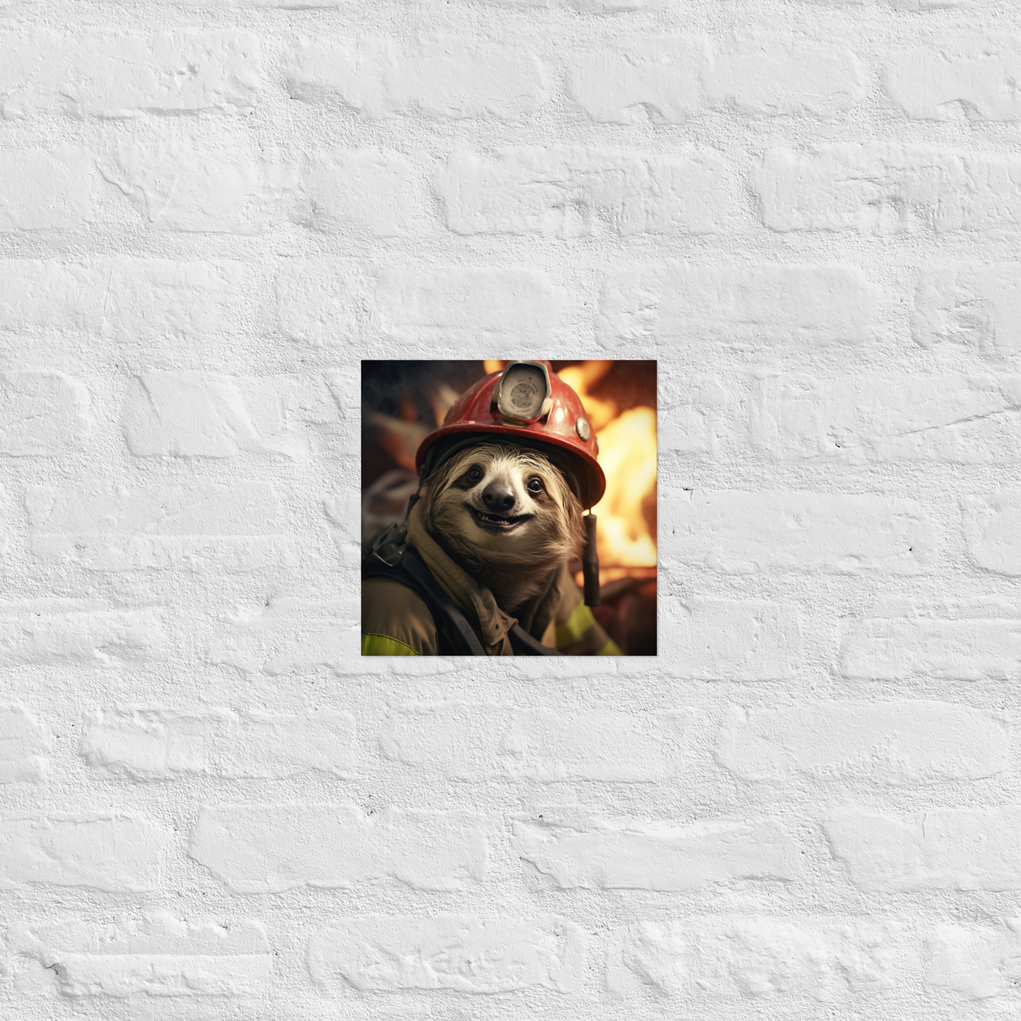 Sloth Firefighter Poster