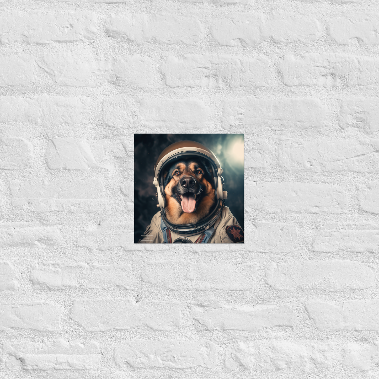 German Shepherd Astronaut Poster