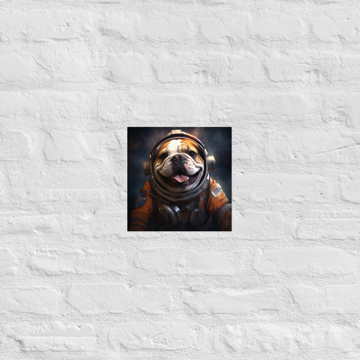 Bulldog Astronaut Poster