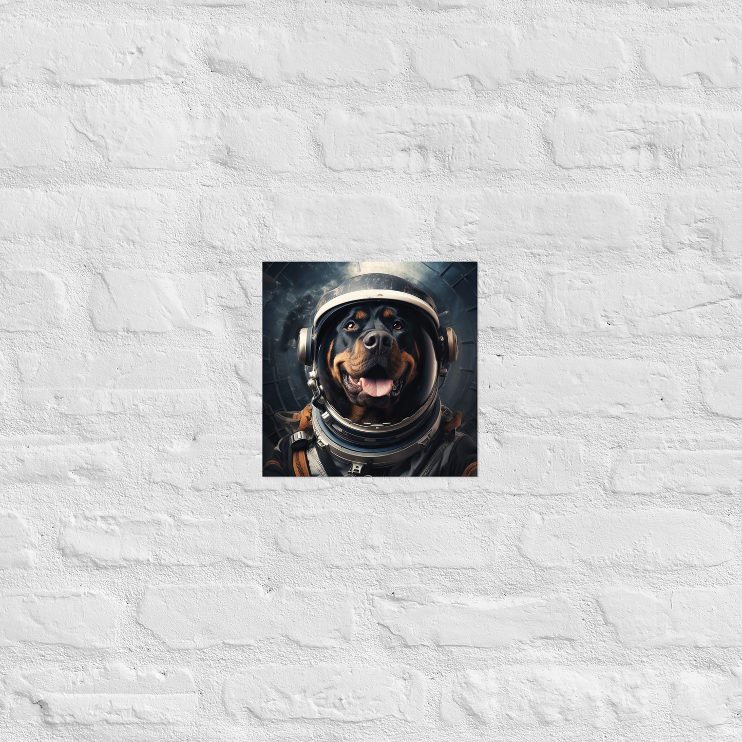 Rottweiler Astronaut Poster