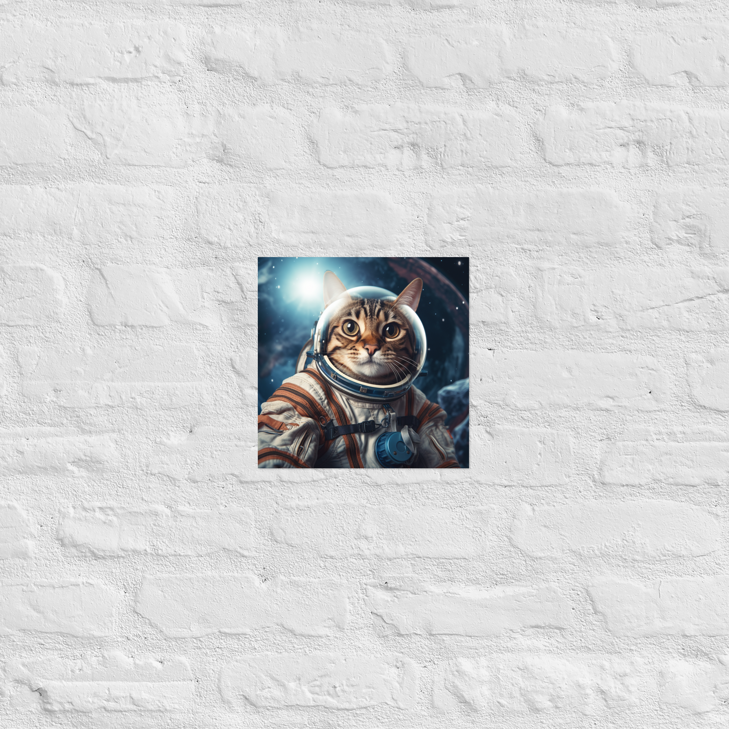 Domestic Shorthair Astronaut Poster