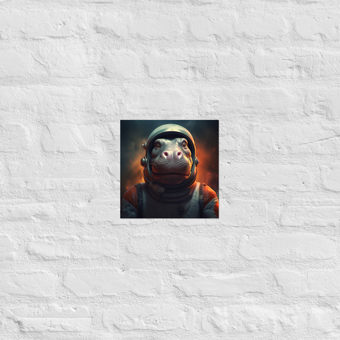 Hippo Astronaut Poster