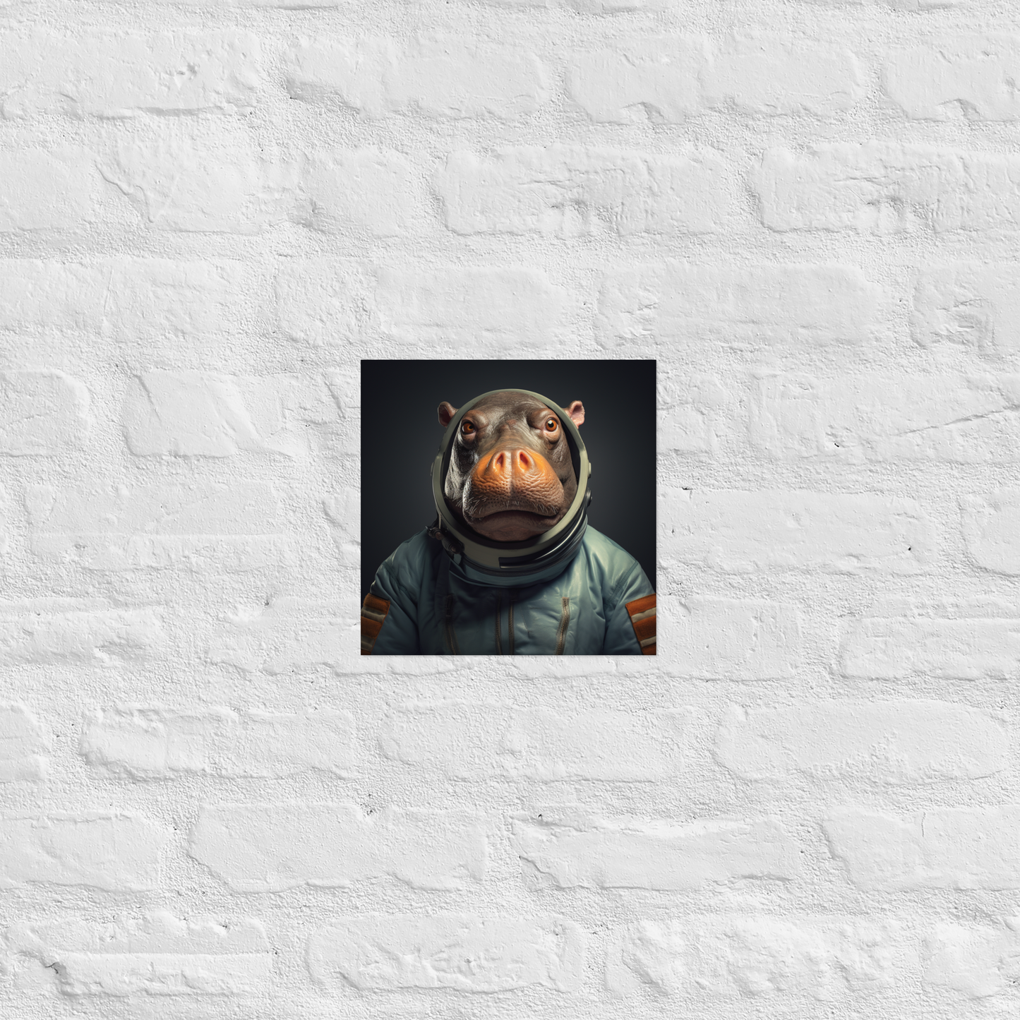 Hippo Astronaut Poster