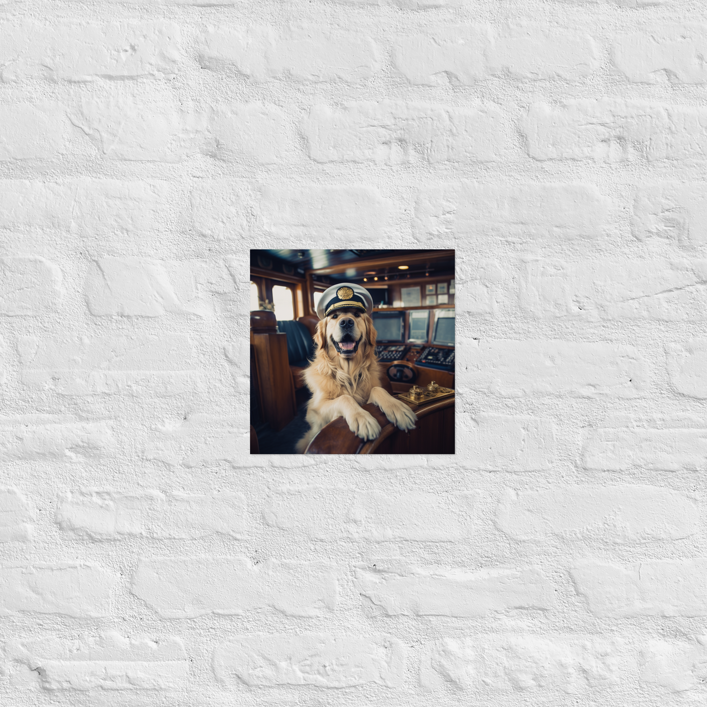 Golden Retriever CruiseShipCaptain Poster