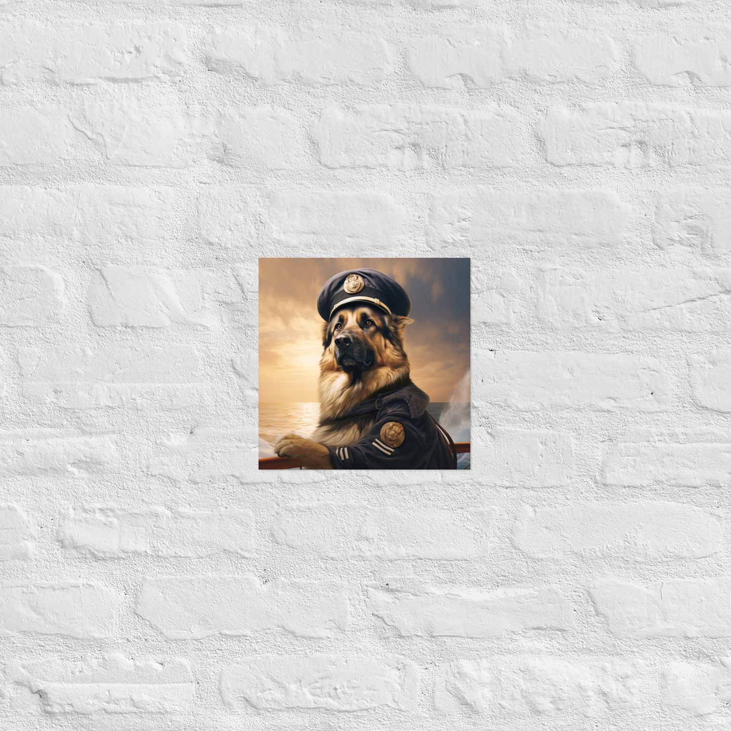 German Shepherd NavyOfficer Poster