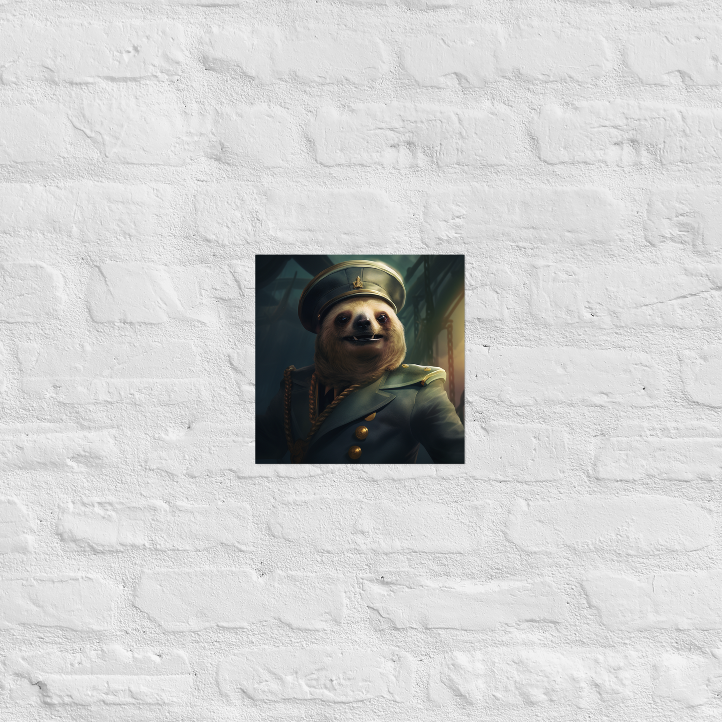 Sloth NavyOfficer Poster